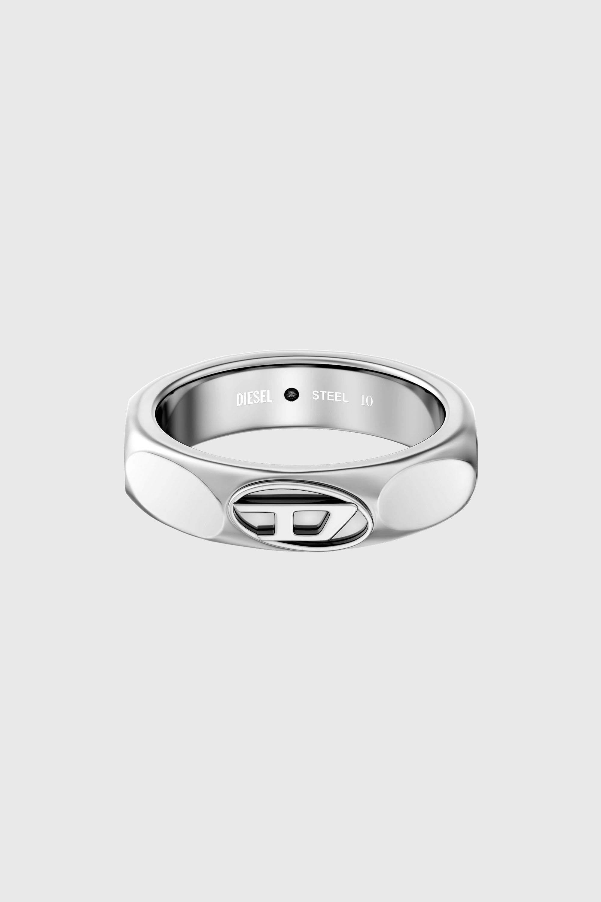 Diesel - DX1693040 JEWELLERY, Bague anneau en acier inoxydable Mixte in Gris argent&eacute; - 4
