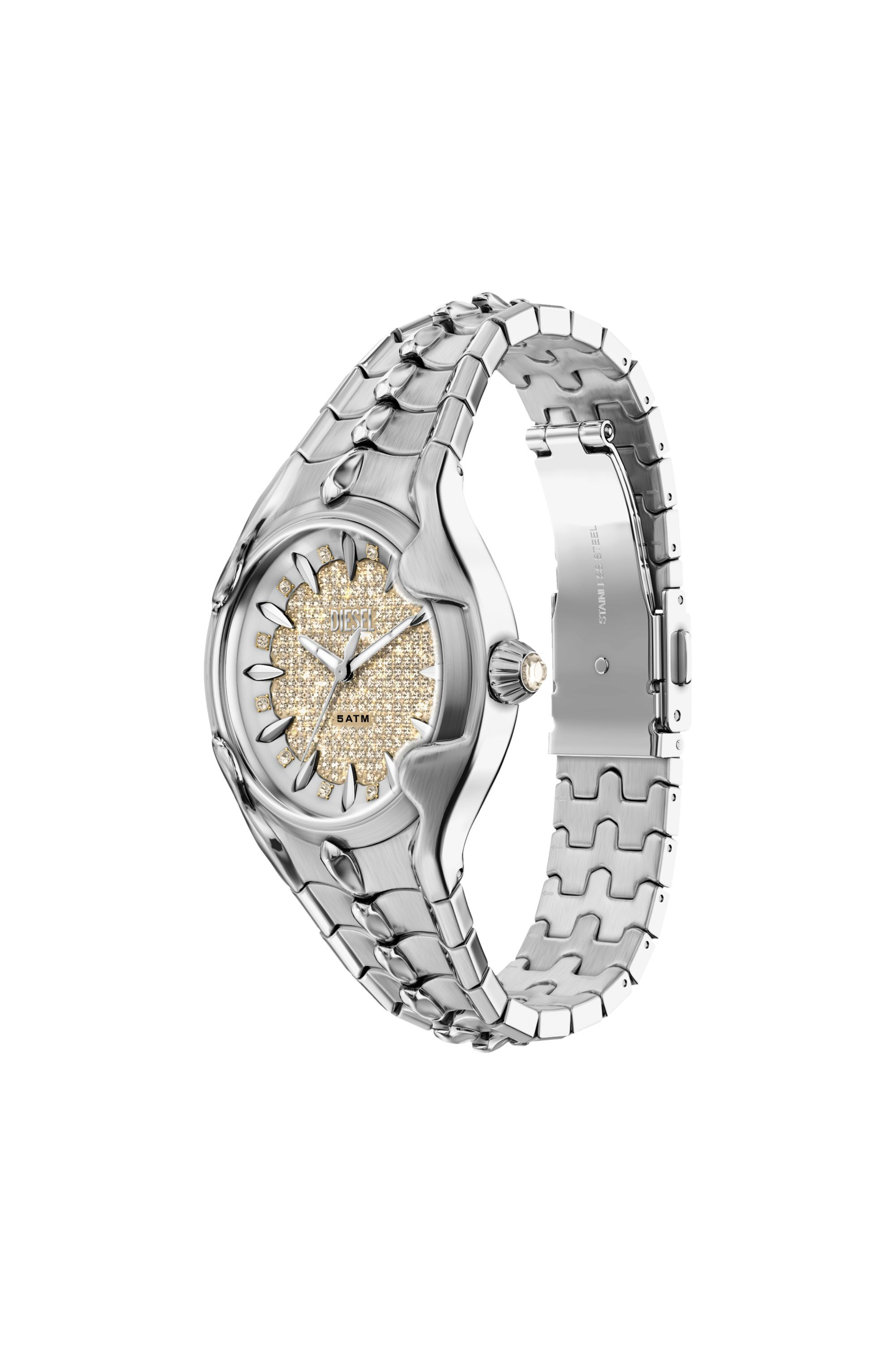 Diesel - DZ5631 WATCH, Montre Vert en acier inoxydable Homme in Gris argent&eacute; - 7