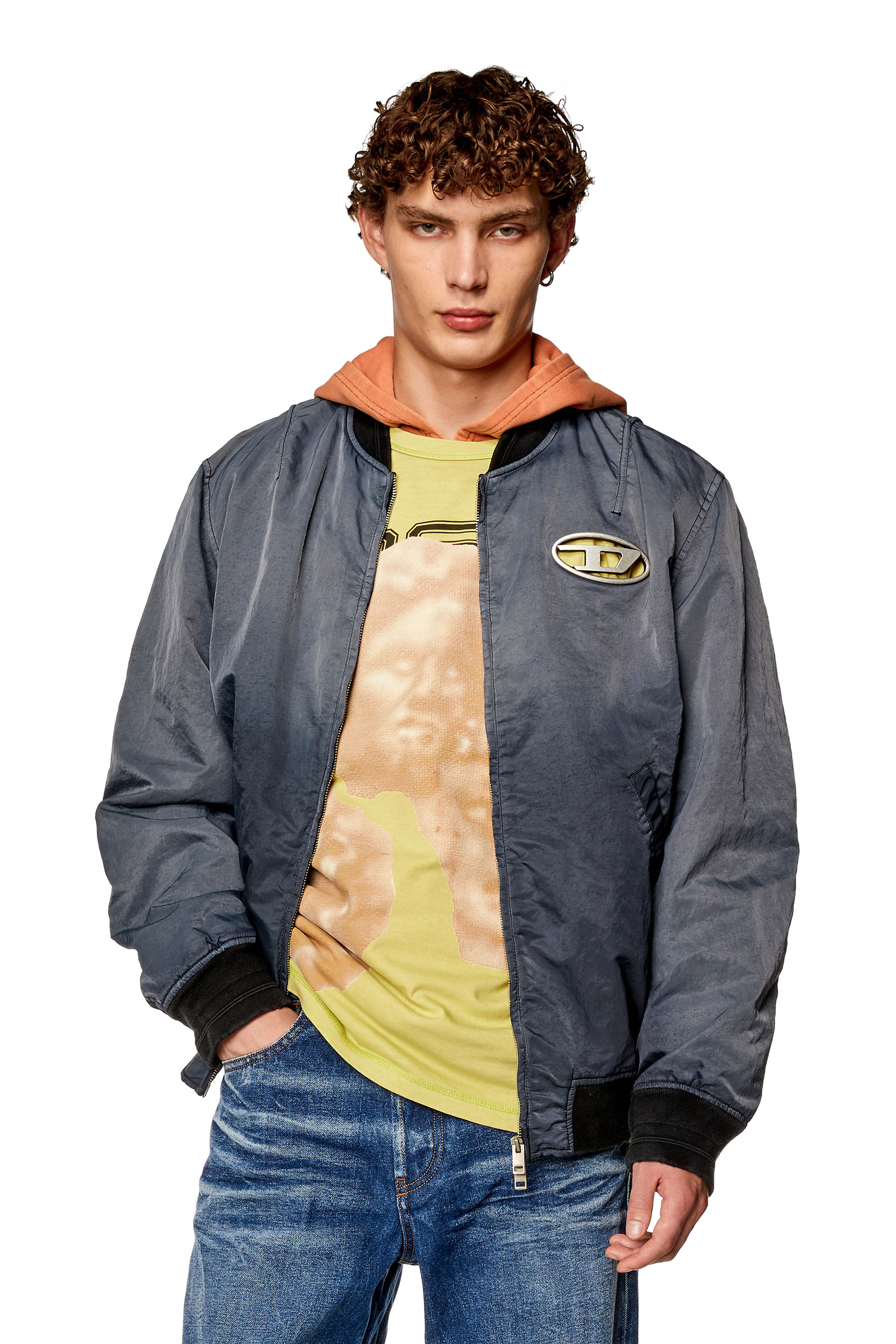 Veste bomber matelass e avec effet d grad Homme J KEPES Diesel