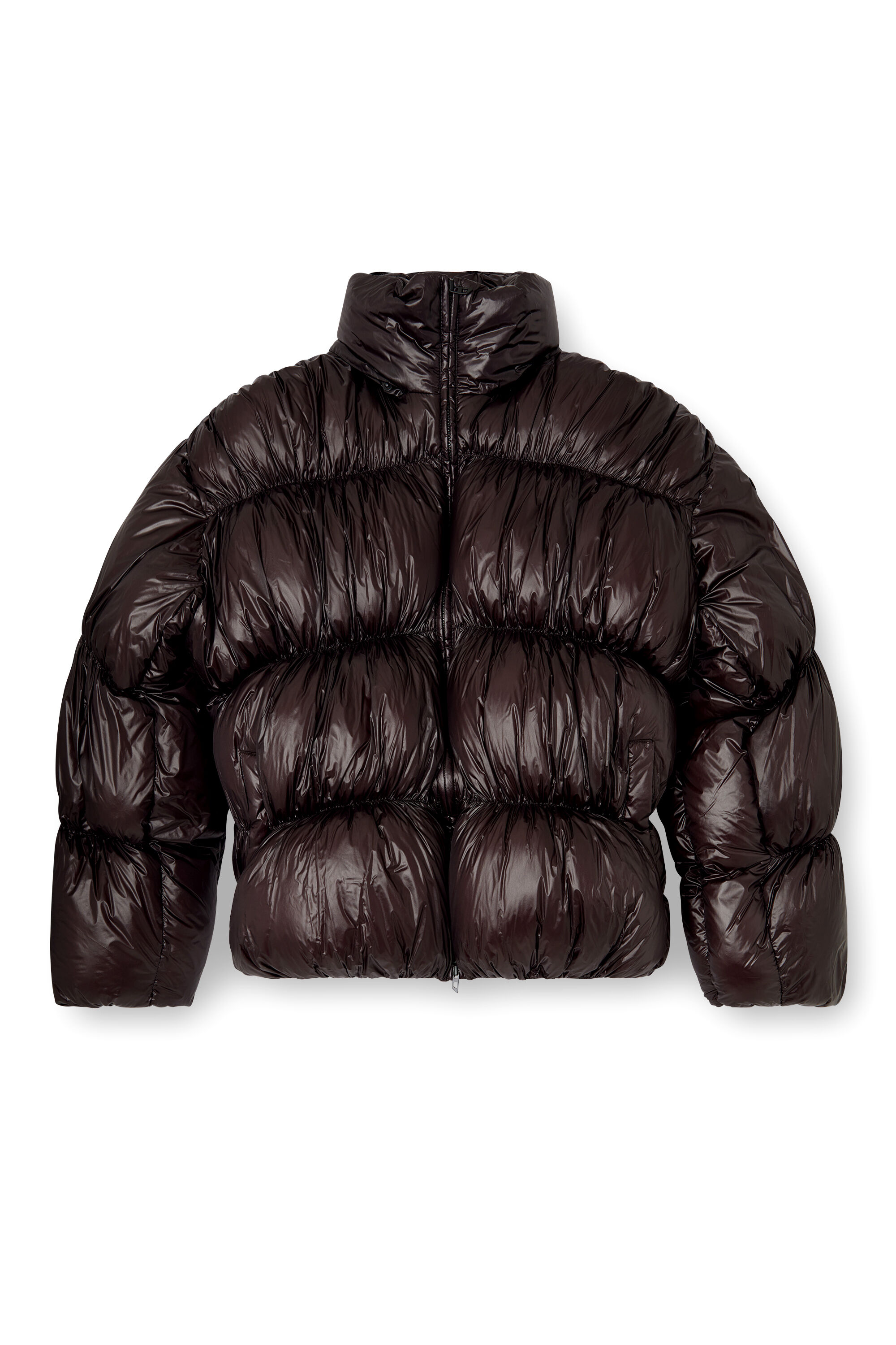 Diesel - W-CHOCO, Doudoune à capuche avec effet bulles Homme in Noir - 2
