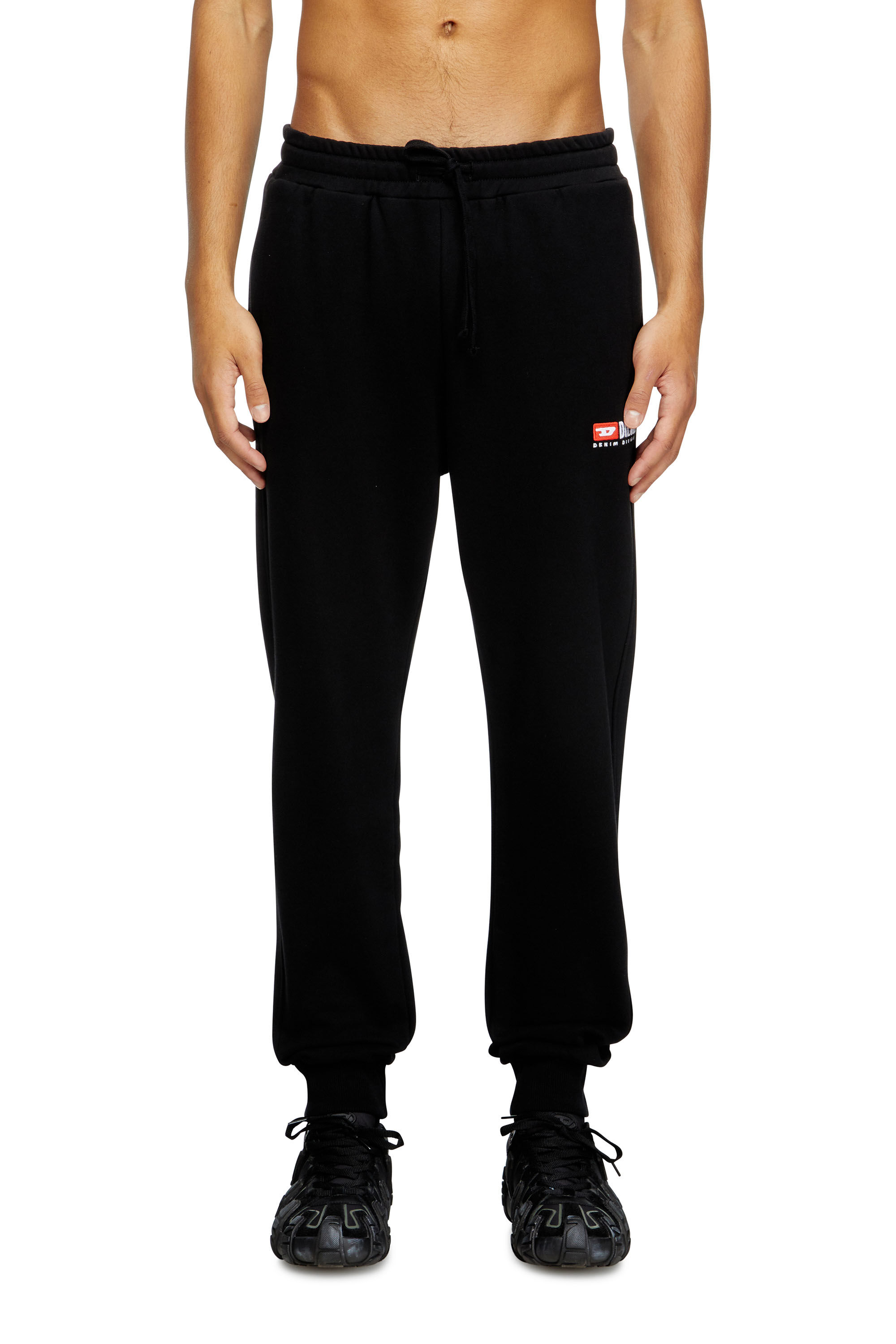 Diesel - P-TARY-DIV, Pantalon de survêtement avec logo brodé Homme in Noir - 3