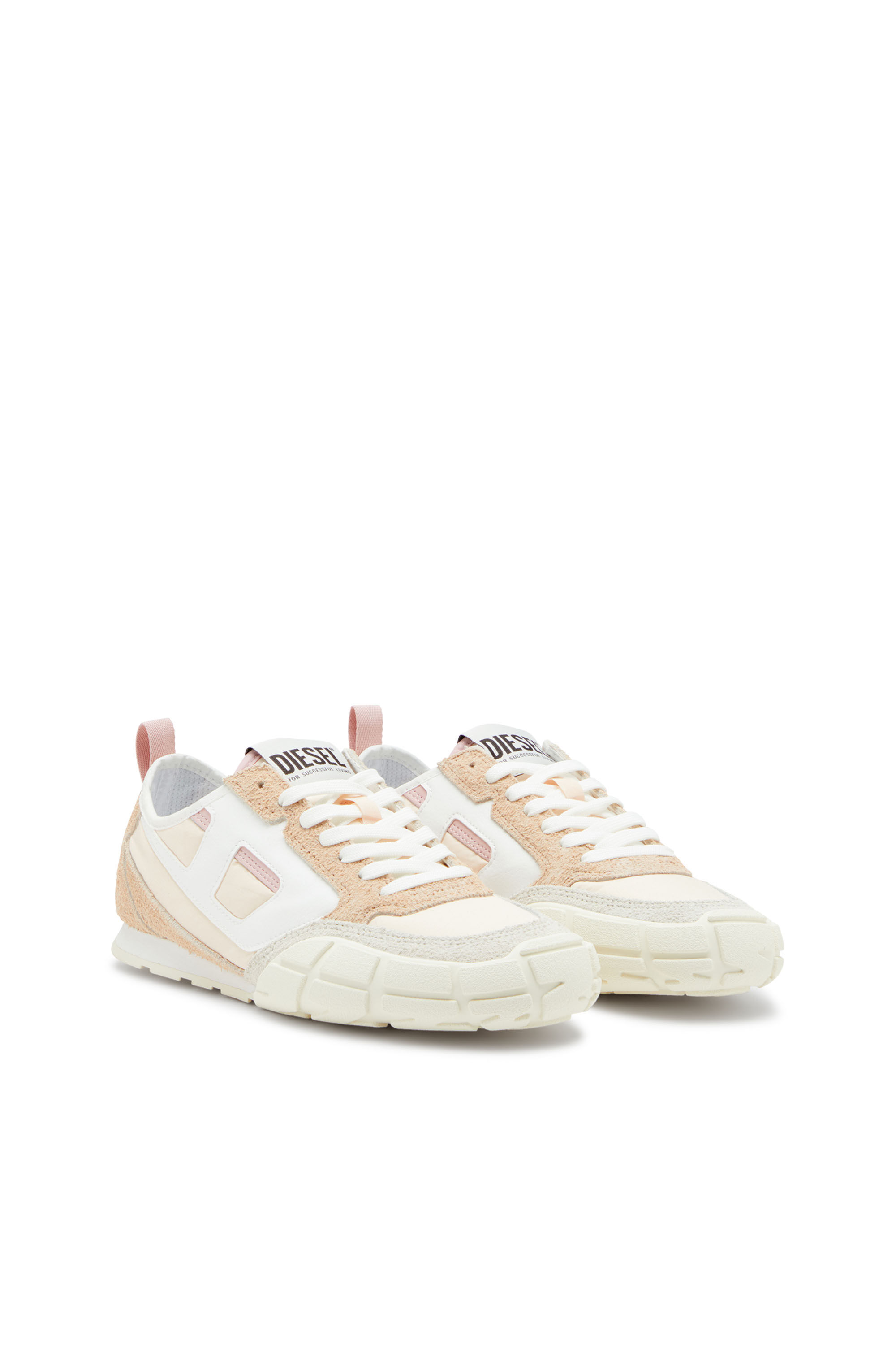 Diesel - S-PAGODHA LOW W, Sneakers en cuir, suède et tissu indéchirable Femme in ToBeDefined - 2