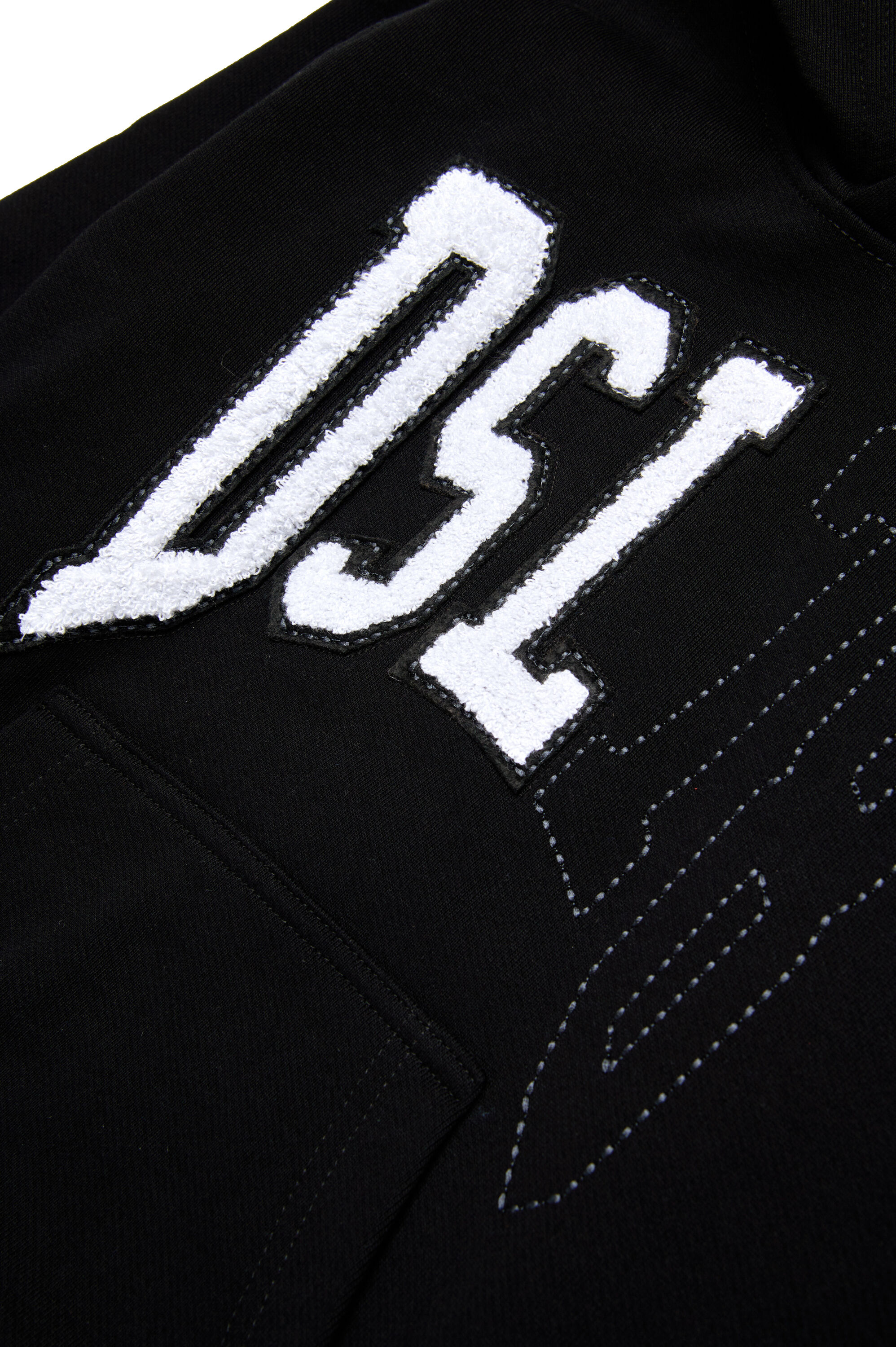 Diesel - SBOXTHOOD OVER, Sweat-shirt à capuche avec logo universitaire DSL 78 Homme in Noir - 4