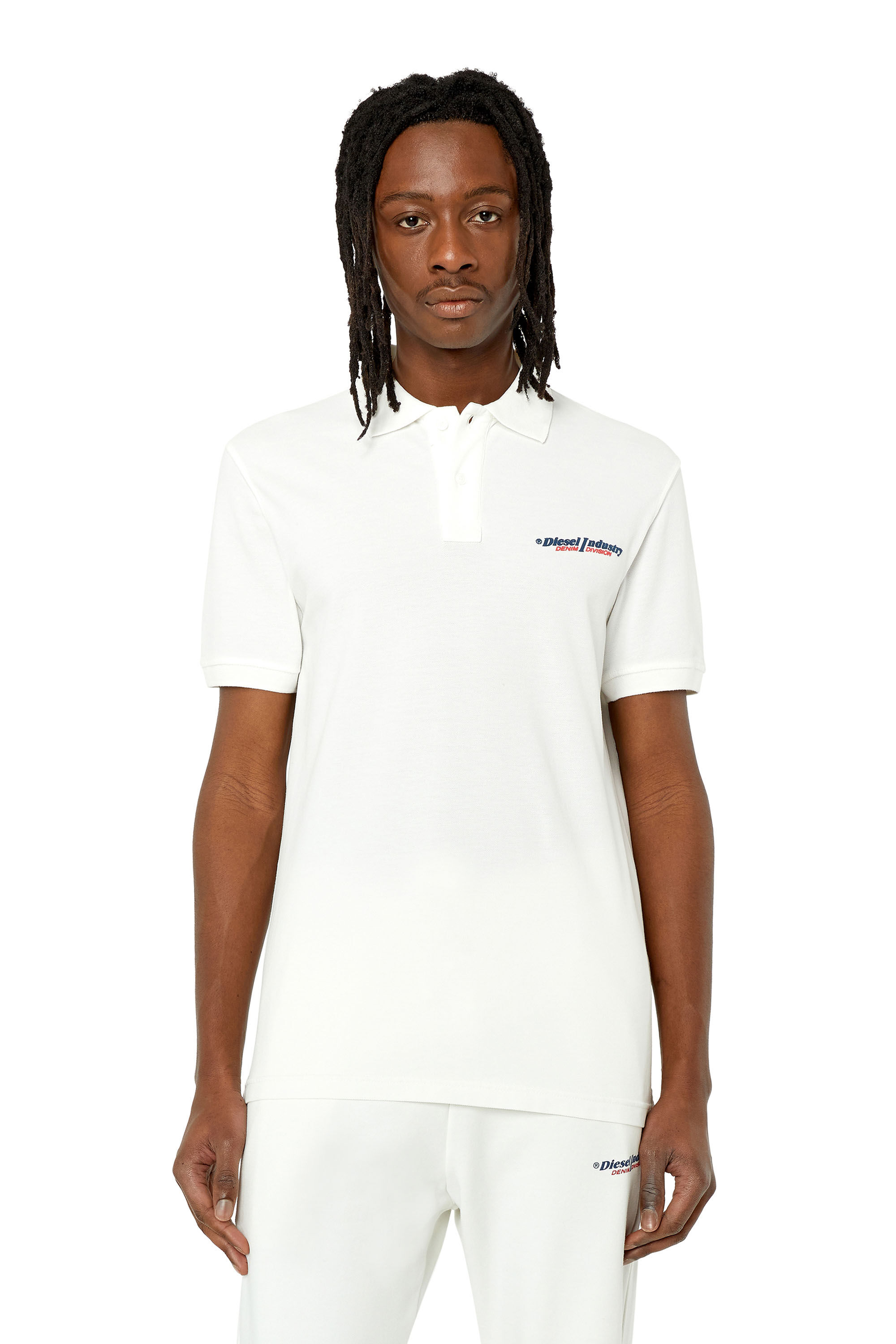 Diesel - T-SMITH-IND, Chemise polo avec imprimé Diesel Industry Homme in Blanc - 3