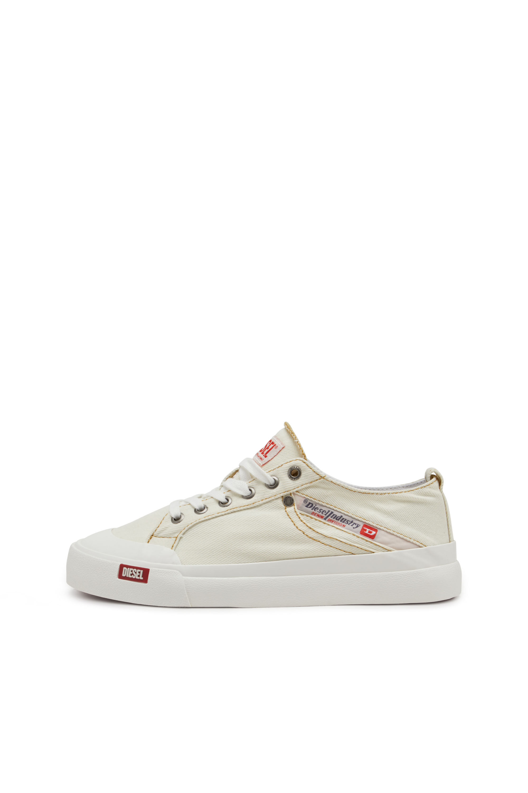 Diesel - S-ATHOS NMD LOW W, S-Athos-Sneakers en denim avec détail de poche Femme in Blanc - 7