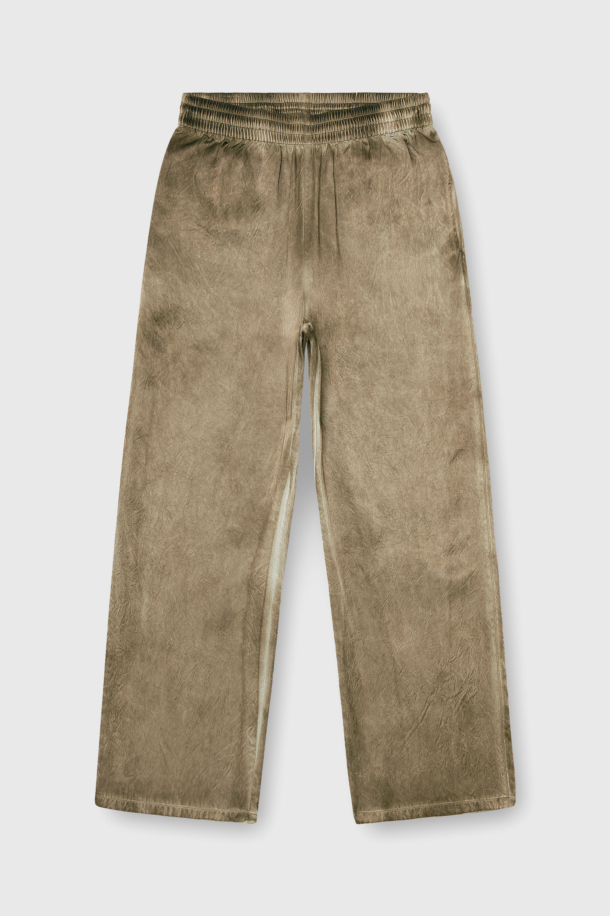 Diesel - P-THECK-AGCT, Pantalon en satin froiss&eacute; Homme in Marron - 2