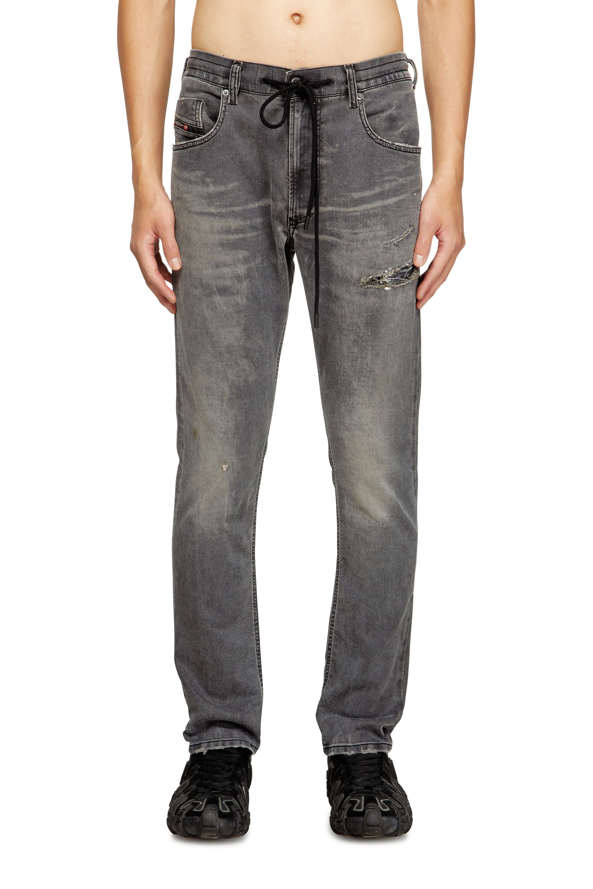 Diesel - Regular 2032 D-Krooley Joggjeans® 068SB Homme, Noir/Gris foncé - Image 3