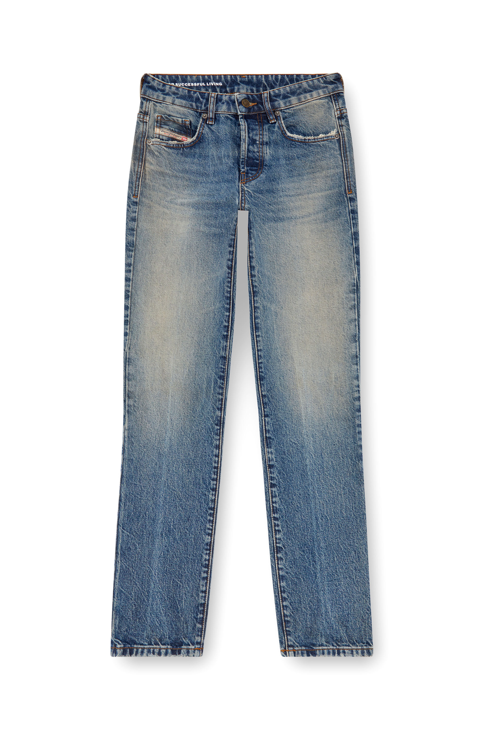 Diesel - Femme Straight Jeans 1989 D-Mine 0GRDH, Bleu moyen - Image 2