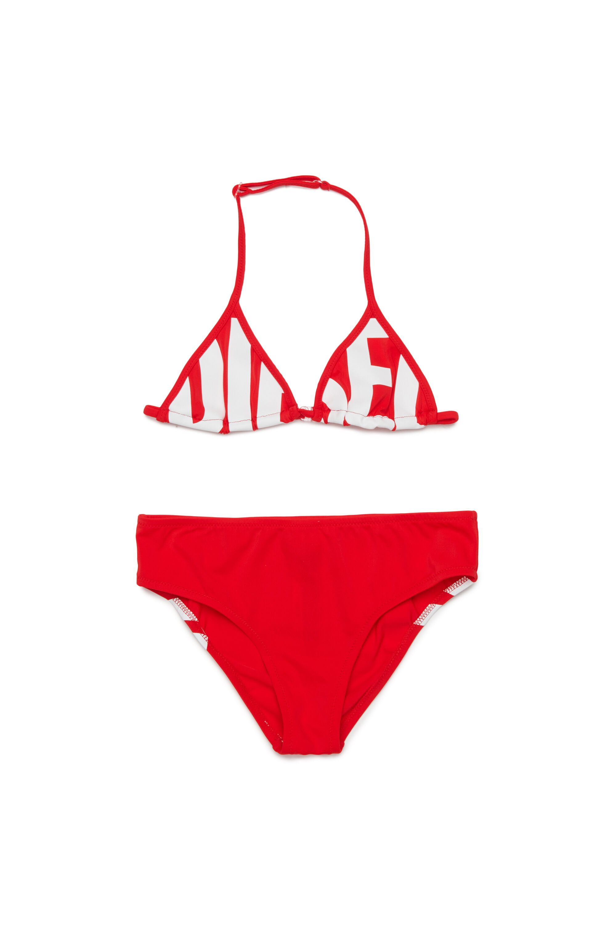 Diesel - MIDDY, Bikini de couleur unie avec maxi logo Femme in Rouge - 1