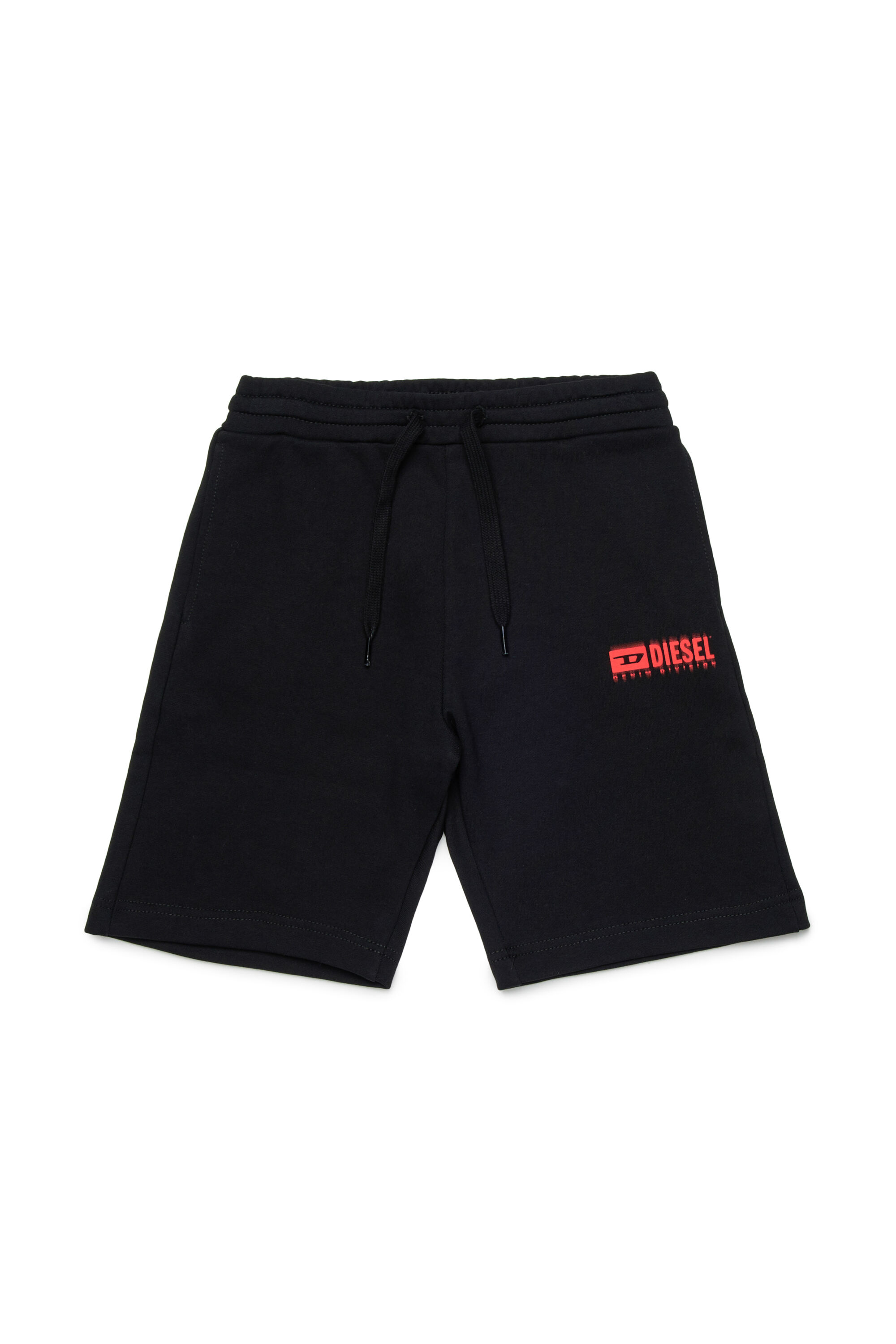 Diesel - PBASESHORT, Short de survêtement avec logo dégradé Homme in Noir - 1