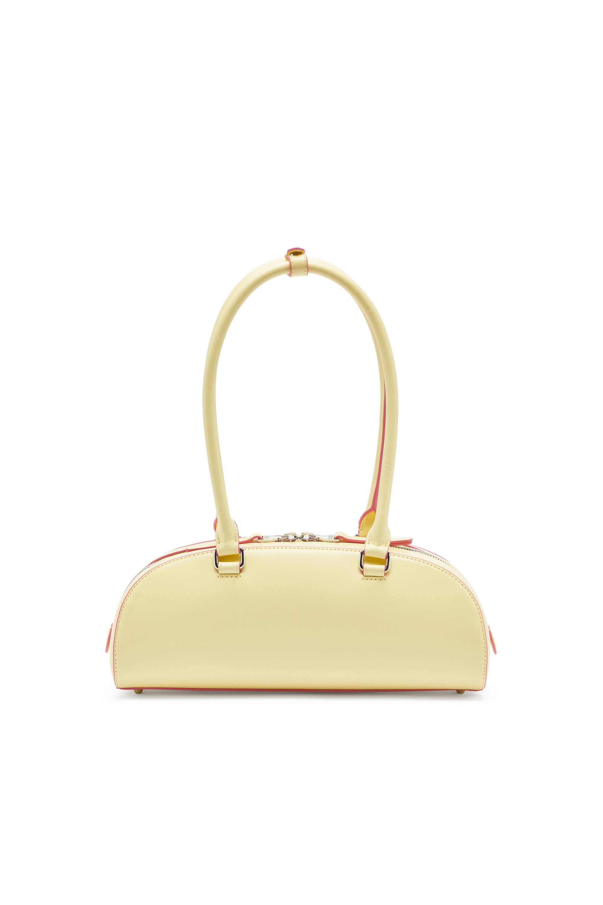 Diesel - 1DR DOME SHOULDER EW, 1DR Dome - Sac bowling allong&eacute; en cuir Femme in Jaune - 2