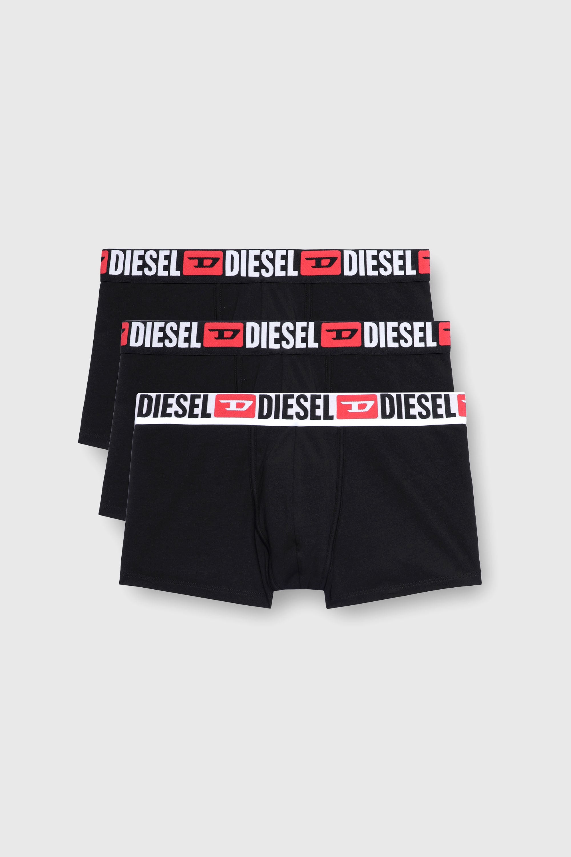 Diesel - UMBX-DAMIENTHREEPACK, Lot de trois boxers avec taille orn&eacute;e du logo sur toute la surface Homme in Noir - 2