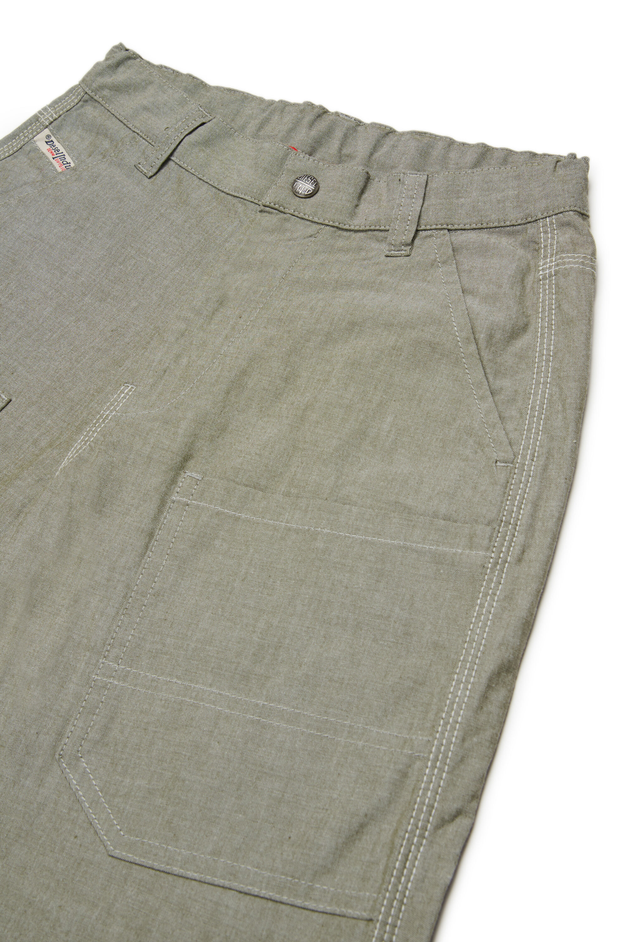 Diesel - PKEN SHORT, Bermudas en coton avec poches plaqu&eacute;es Homme in Vert - 3
