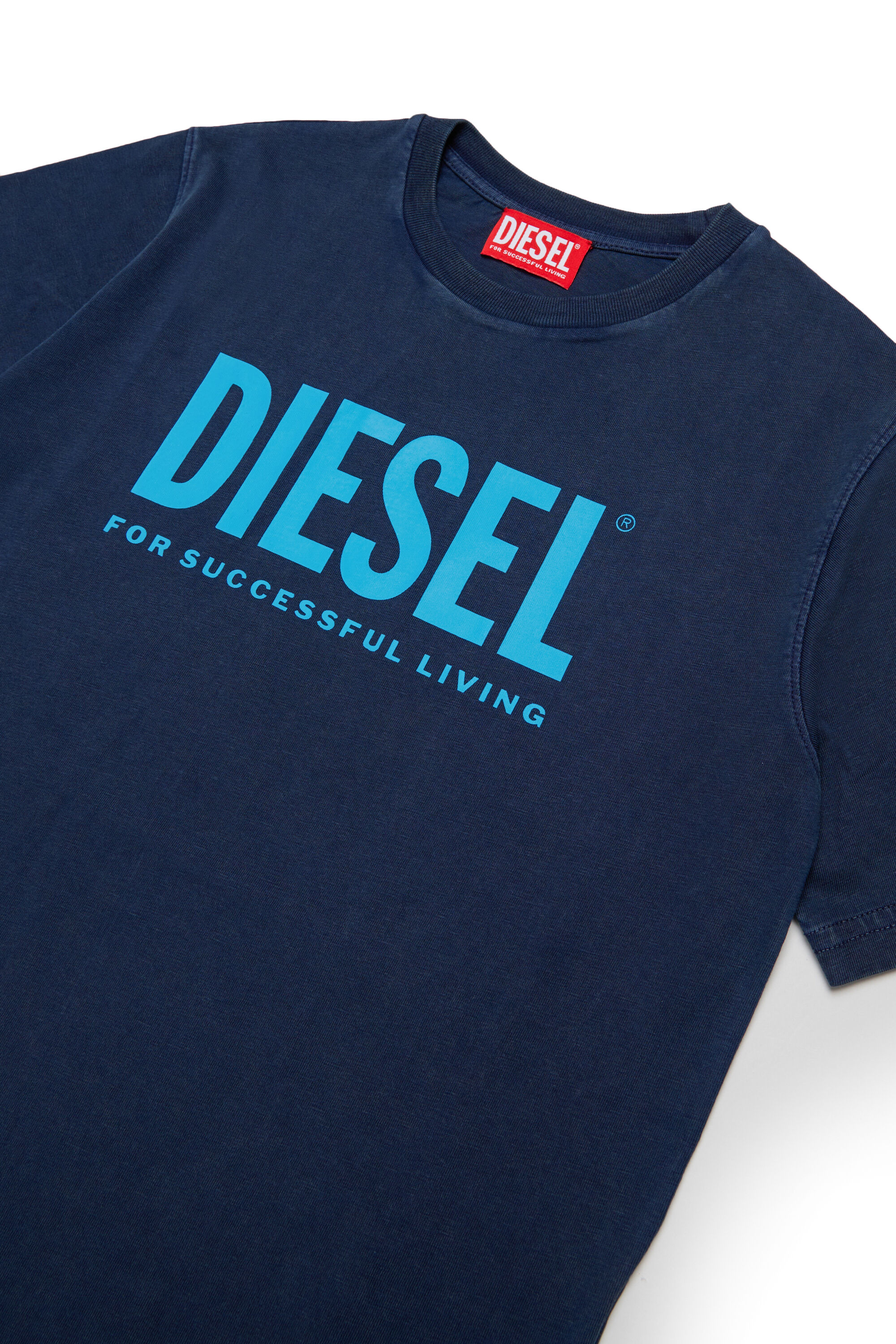 Diesel - TISEL OVER, T-shirt en coton avec logo maxi imprim&eacute; Homme in Bleu - 3