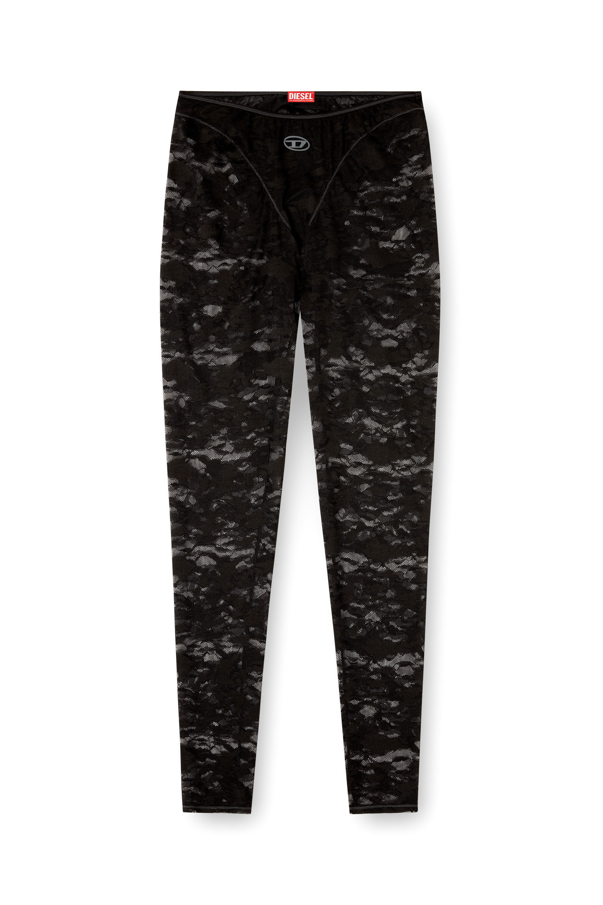 Diesel - CLAIRE-UTLT, Legging en dentelle camouflage Femme in Noir - 2