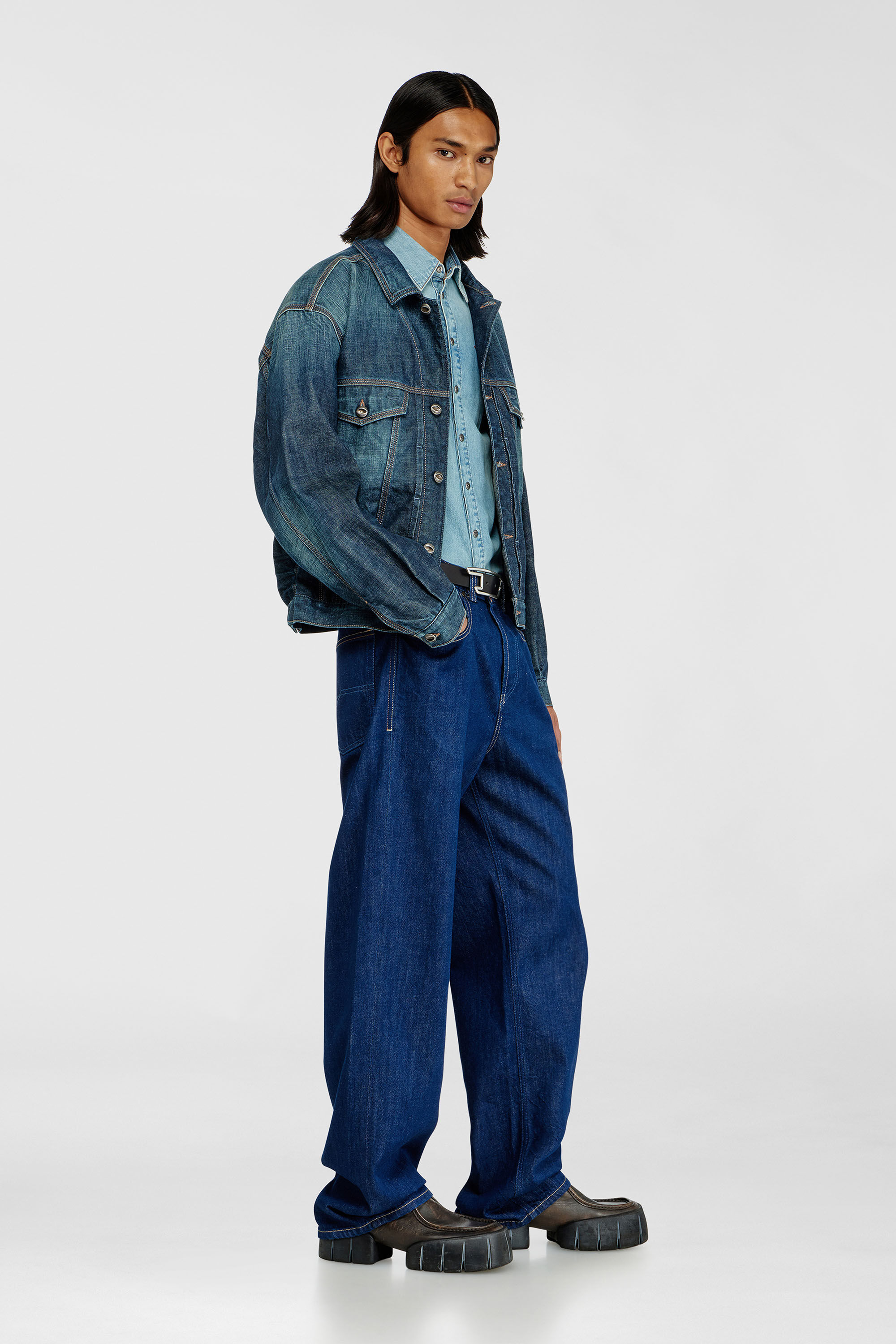 Diesel - Relaxed Jeans 2001 D-Macro 09Q09 Homme, Bleu Fonc&eacute; - Image 1