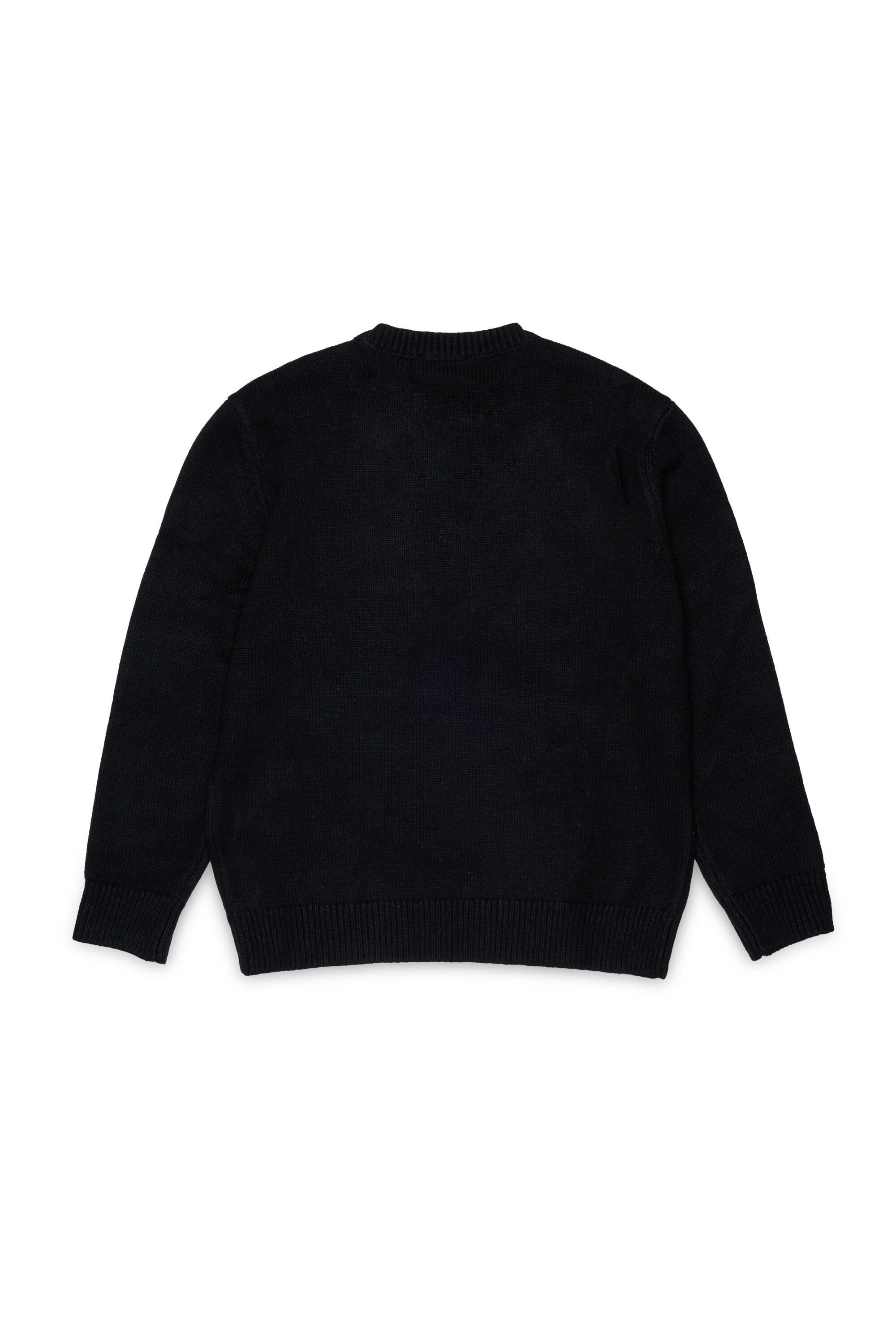 Diesel - KLEDI OVER, Pull ras-du-cou en laine mélangée avec imprimé Homme in Noir - 2