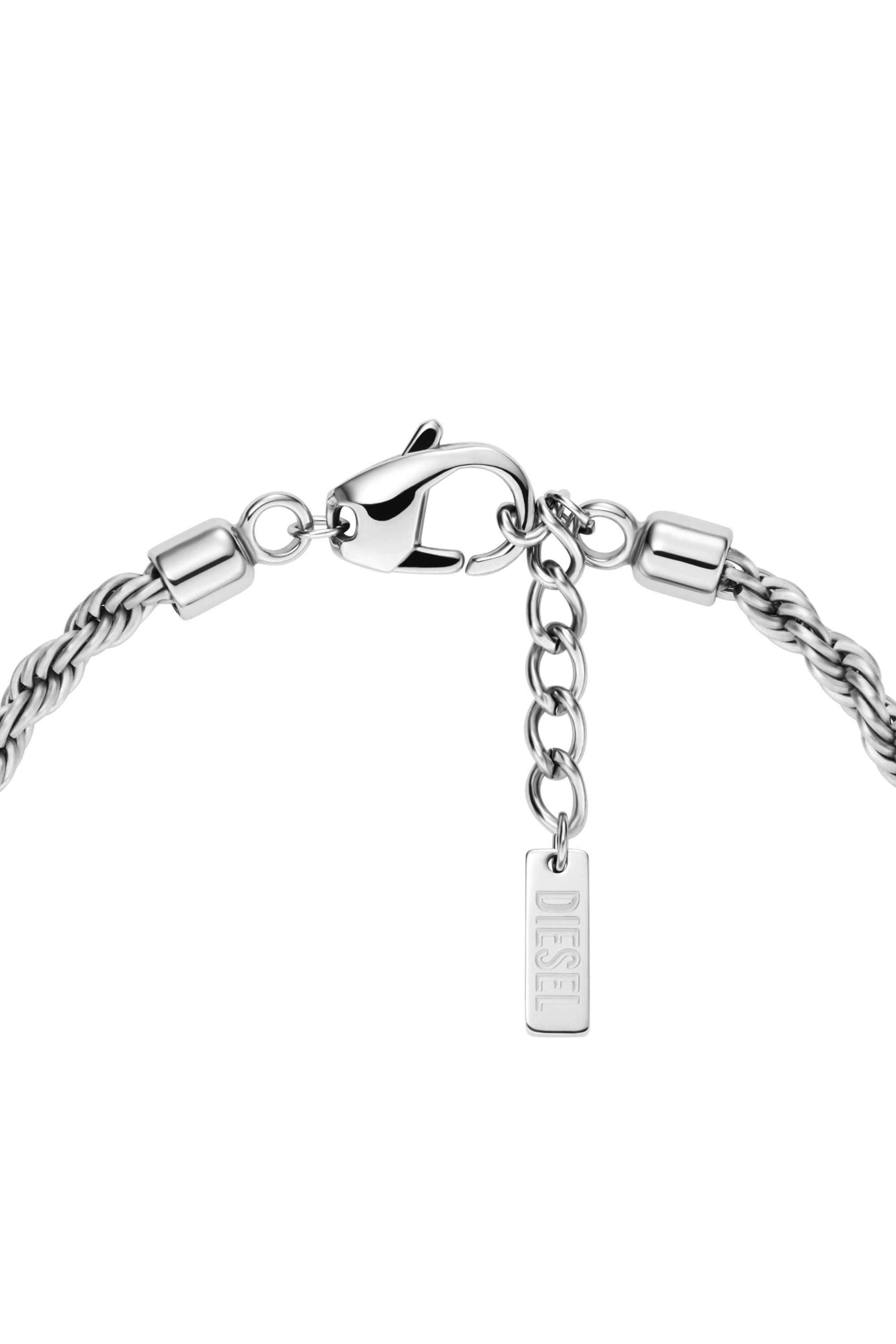 Diesel - DX1622040 JEWELLERY, Bracelet à breloques en acier inoxydable Mixte in Gris argenté - 2