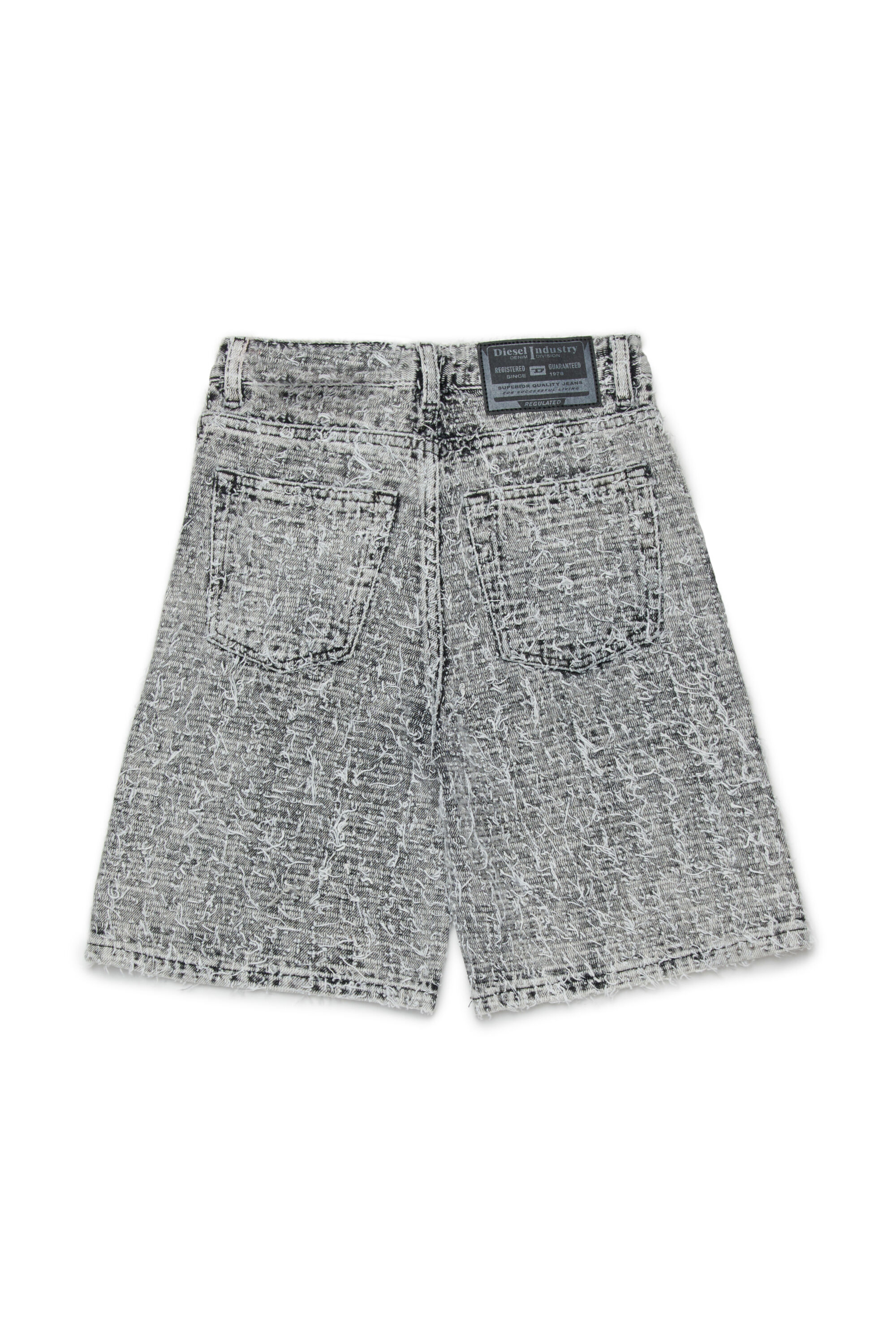 Diesel - D-ARGJX-SHORT-J, Shorts en denim avec finition textur&eacute;e Femme in Gris - 2