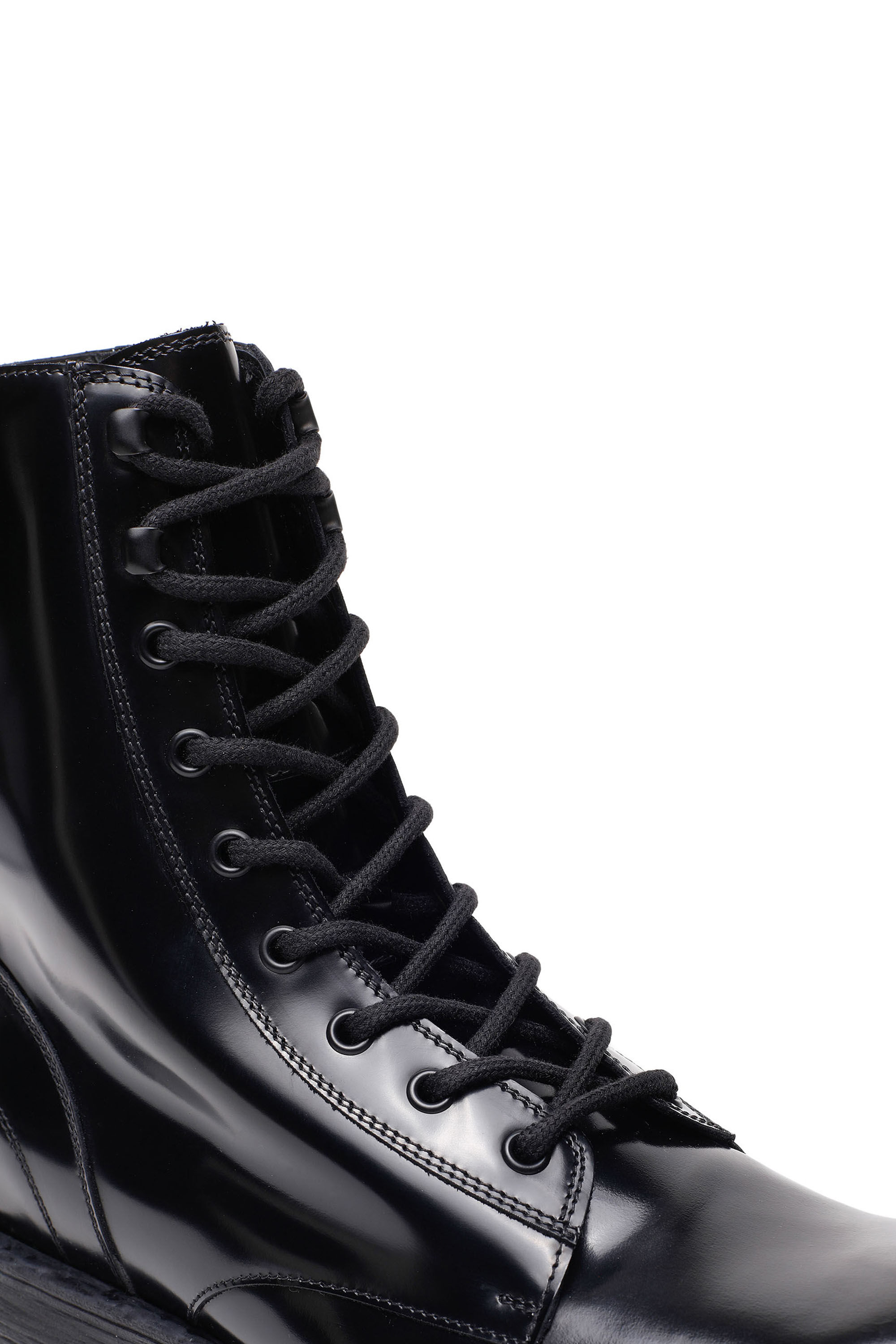 D HAMMER BT Man Combat boots in glossed leather Diesel
