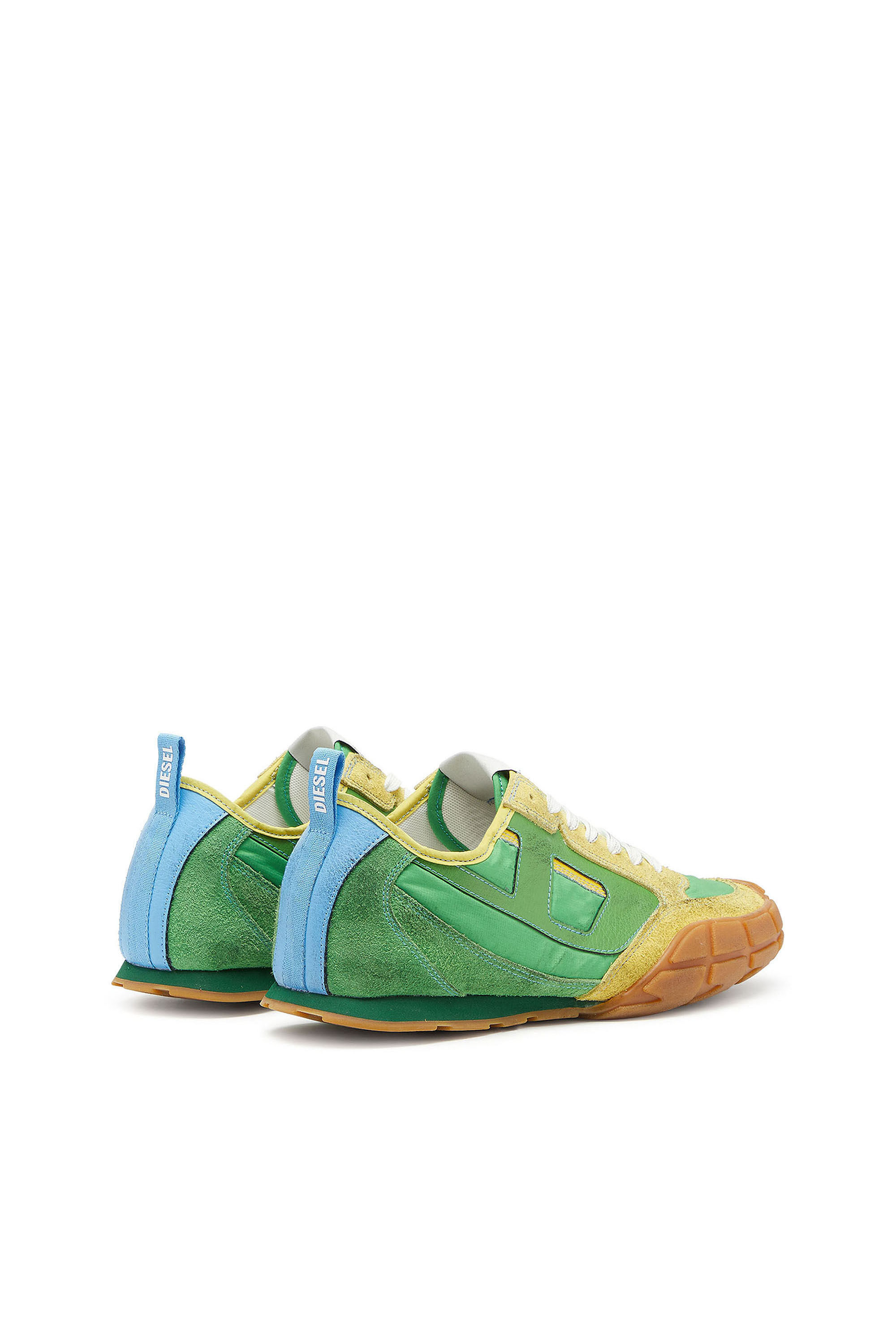 Diesel - S-PAGODHA LOW, S-Pagodha - Baskets en cuir et nylon Homme in Vert - 3