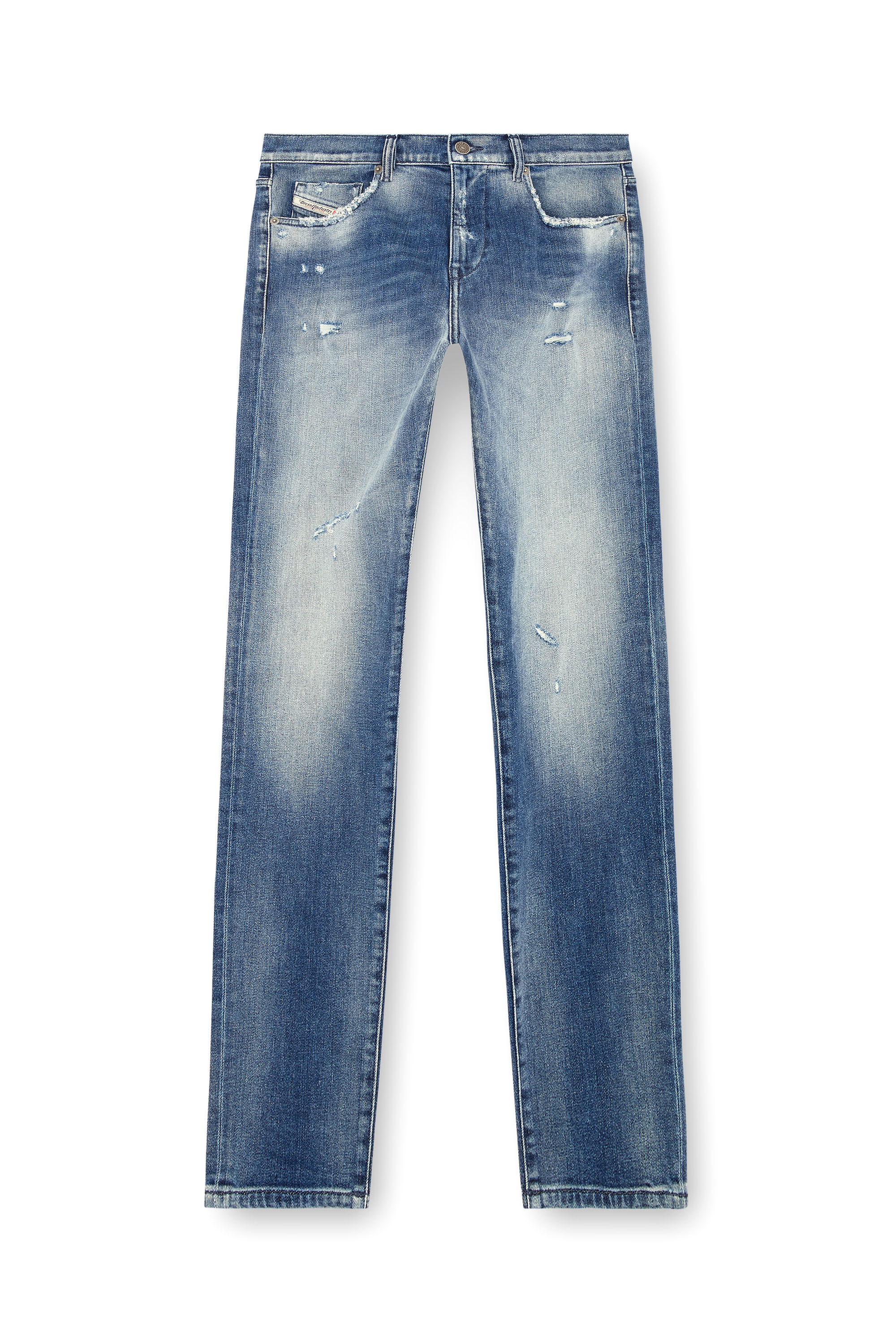 Diesel - Homme Slim Jeans 2019 D-Strukt 09J61, Bleu moyen - Image 2