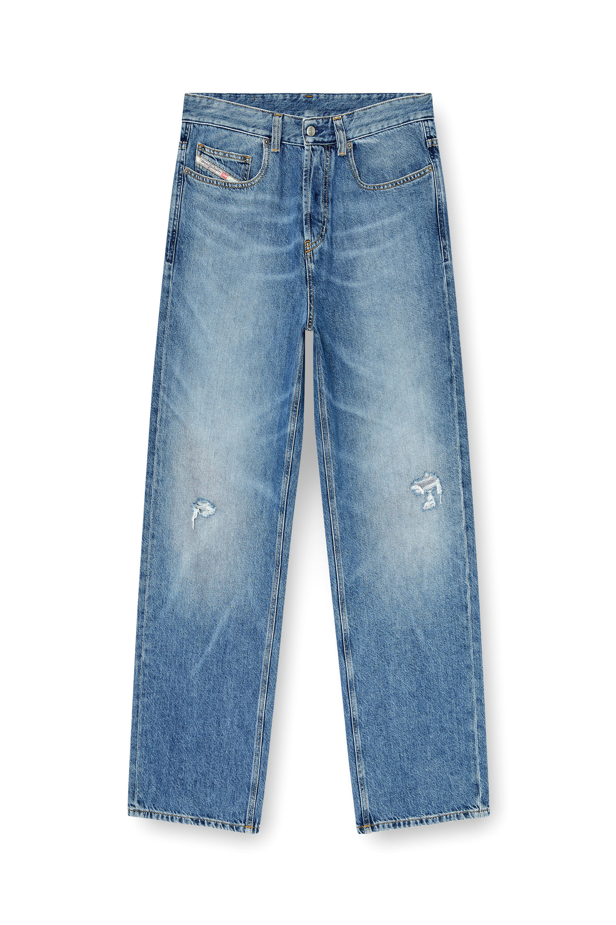 Diesel - Relaxed Jeans 2001 D-Macro 09P61 Homme, Bleu moyen - Image 6