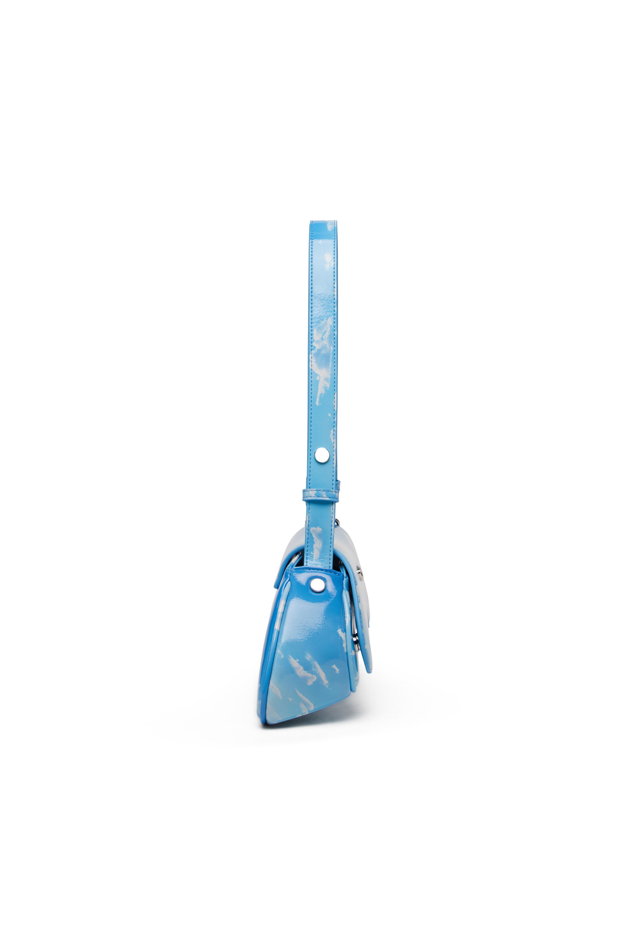 Diesel - PLAY CROSSBODY, Play-Sac à bandoulière en PU glossy imprimé Femme in Bleu - 4