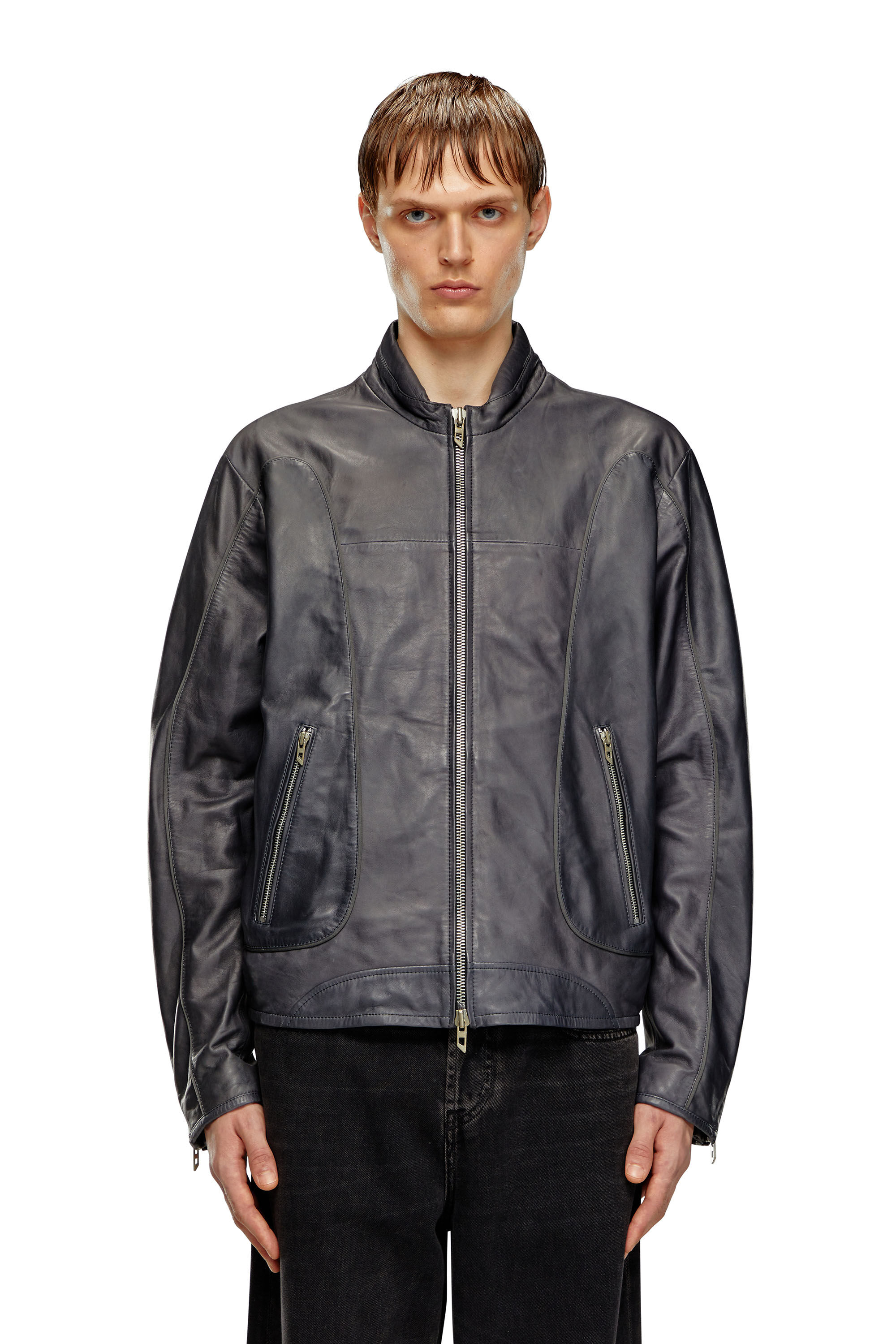 Veste en cuir diesel homme clearance