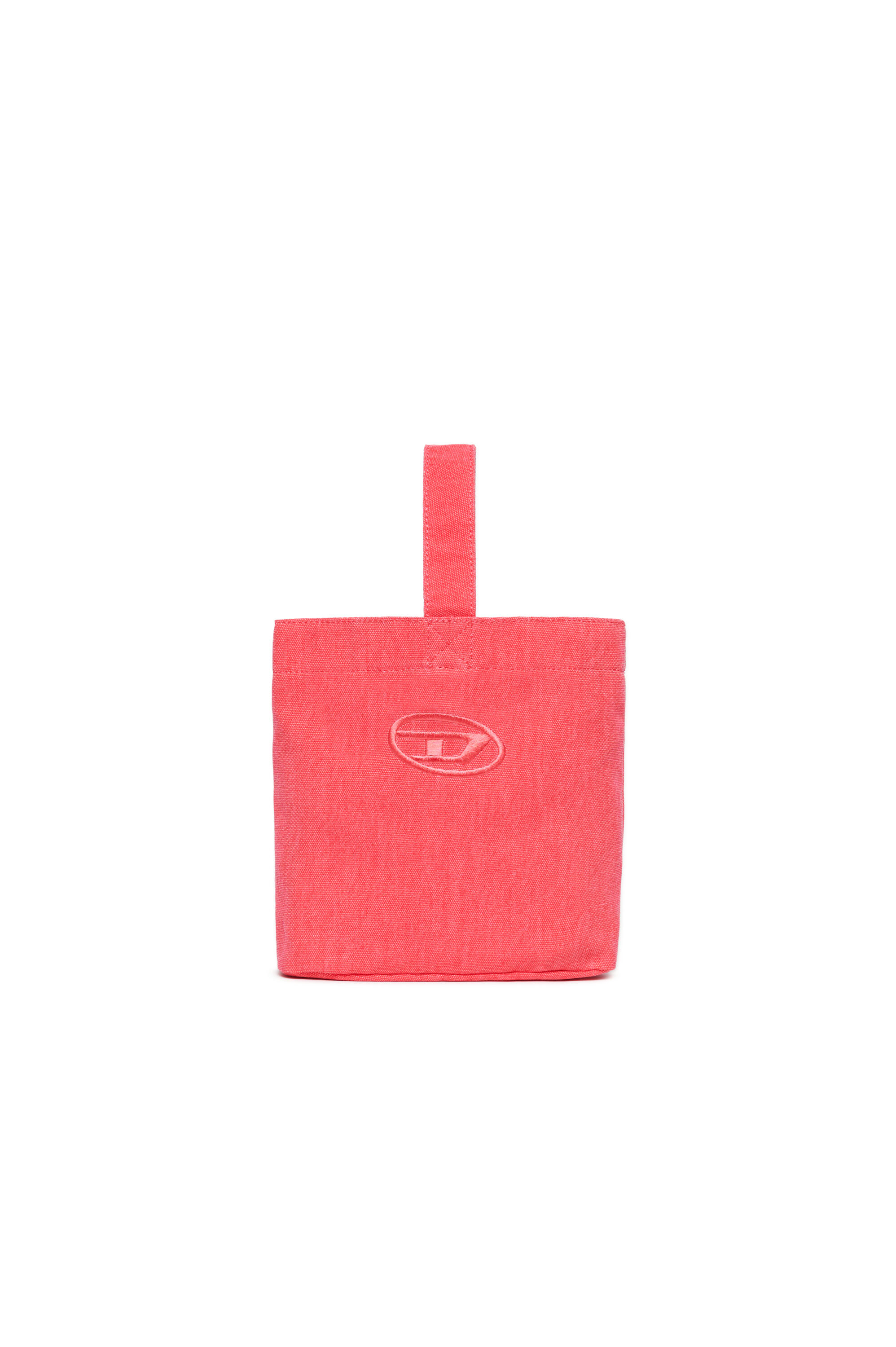 Diesel - WMATTIS, Sac seau en toile avec broderie Oval D Femme in Rose - 1