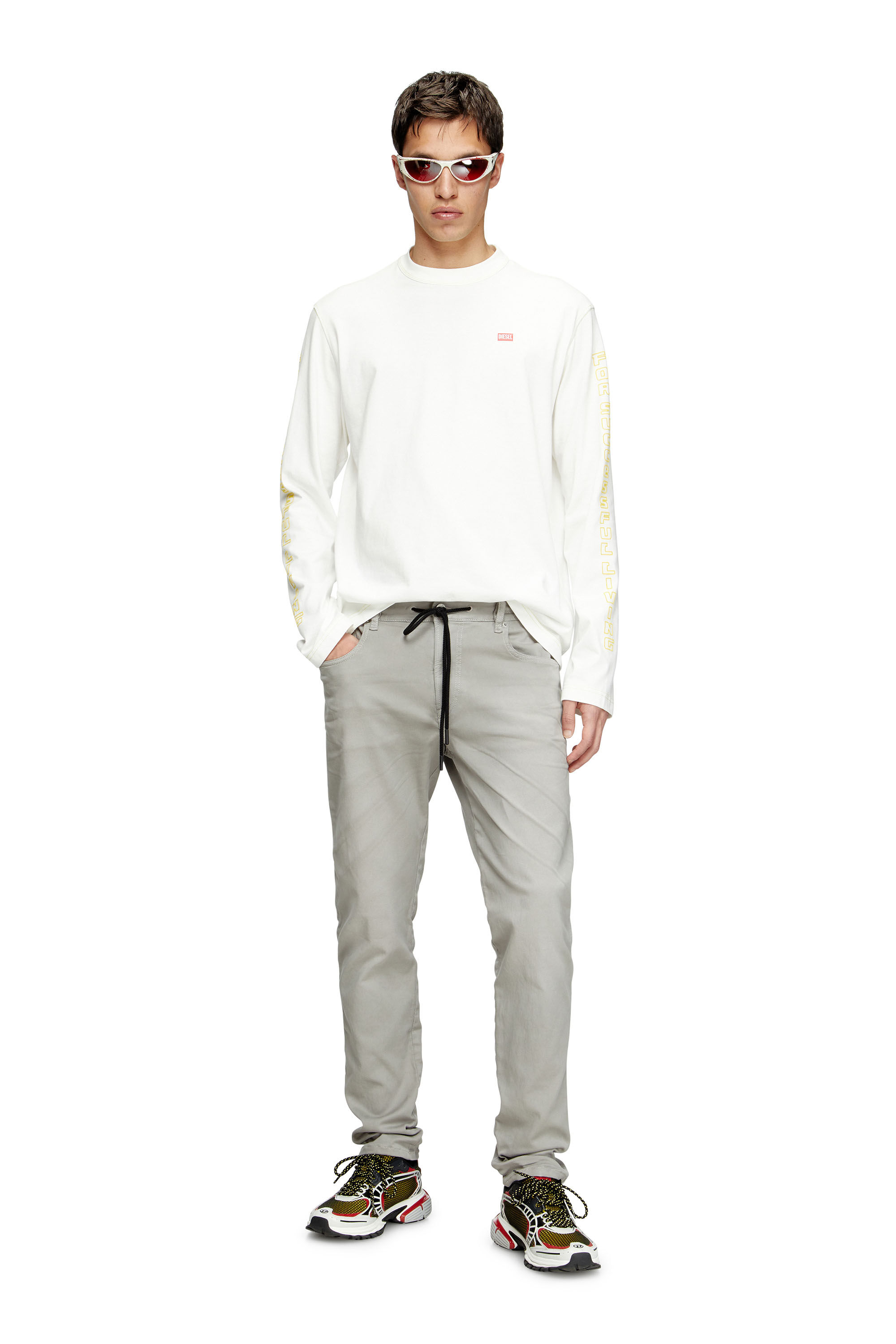 Diesel - Slim 2060 D-Strukt Joggjeans® 0670M Homme, Gris - Image 1