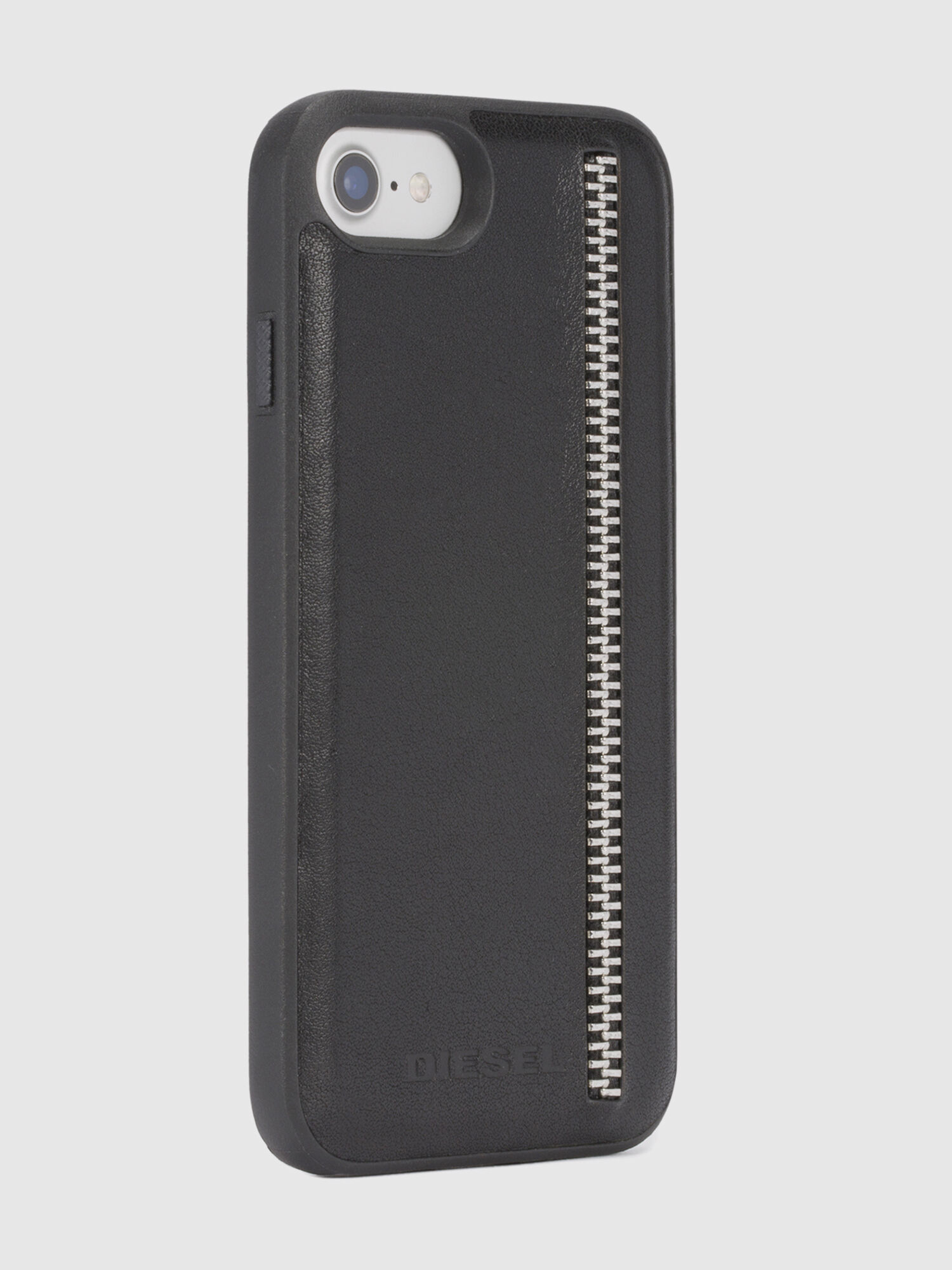 Diesel - ZIP BLACK LEATHER IPHONE 8 PLUS/7 PLUS/6s PLUS/6 PLUS CASE, Coque avec zip, iPhone 8 Plus/7 Plus/6s Plus/6 Plus Mixte in Noir - 5