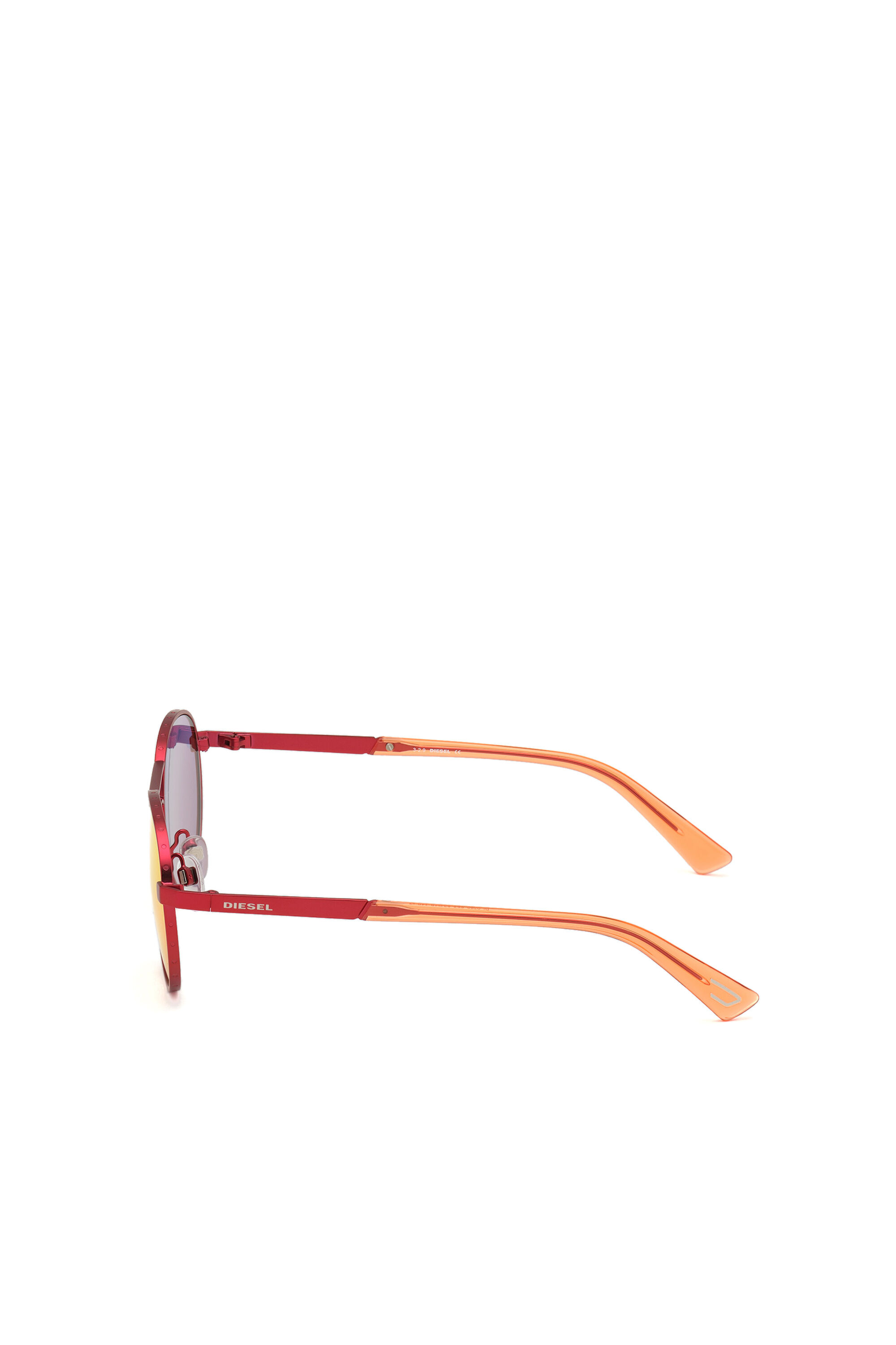 Diesel - DL0265, Lunettes rondes en métal et acétate Mixte in Rose - 4