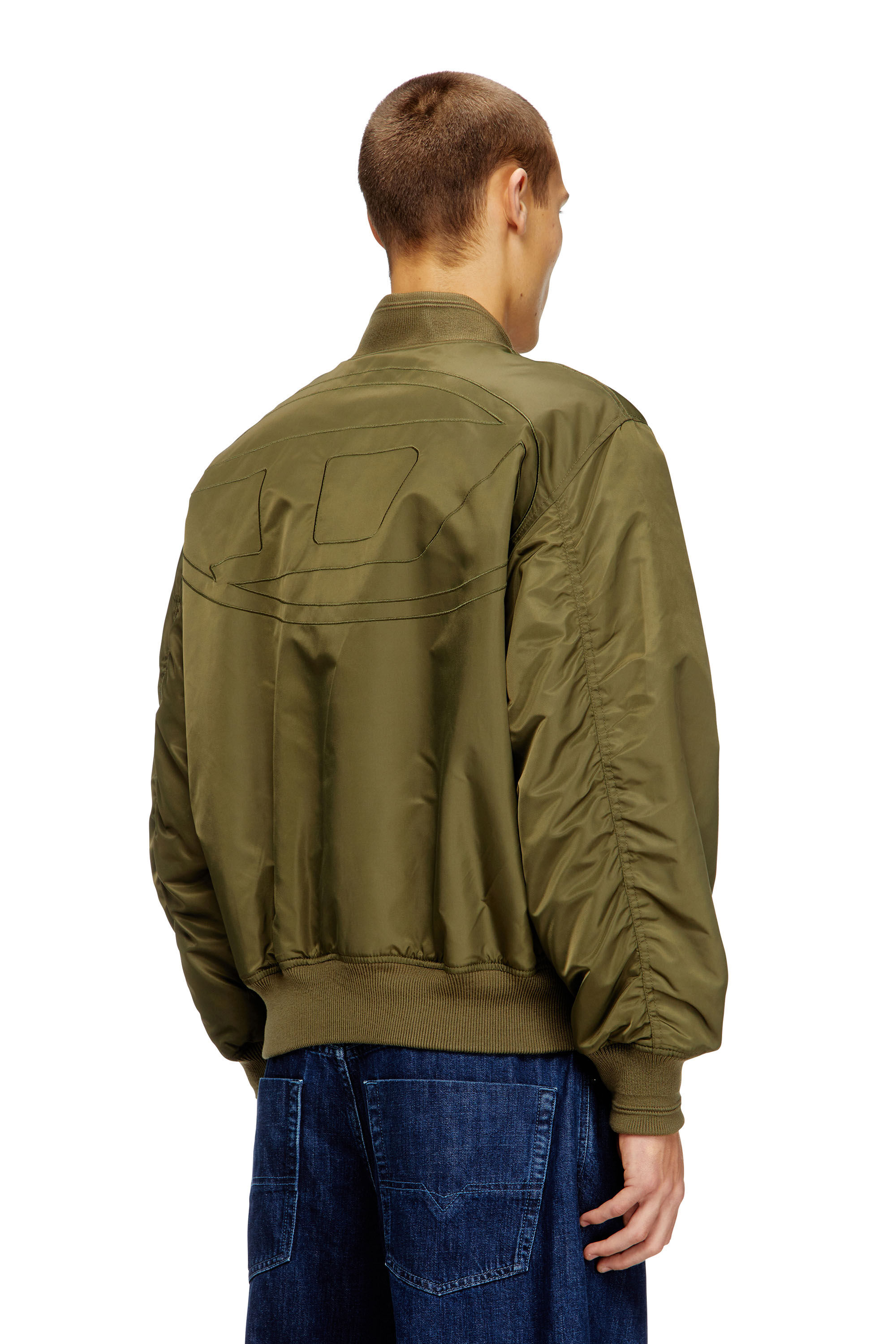Diesel - W-TYPE-D1, Blouson aviateur rembourré avec broderie Oval D Homme in Polychrome - 4
