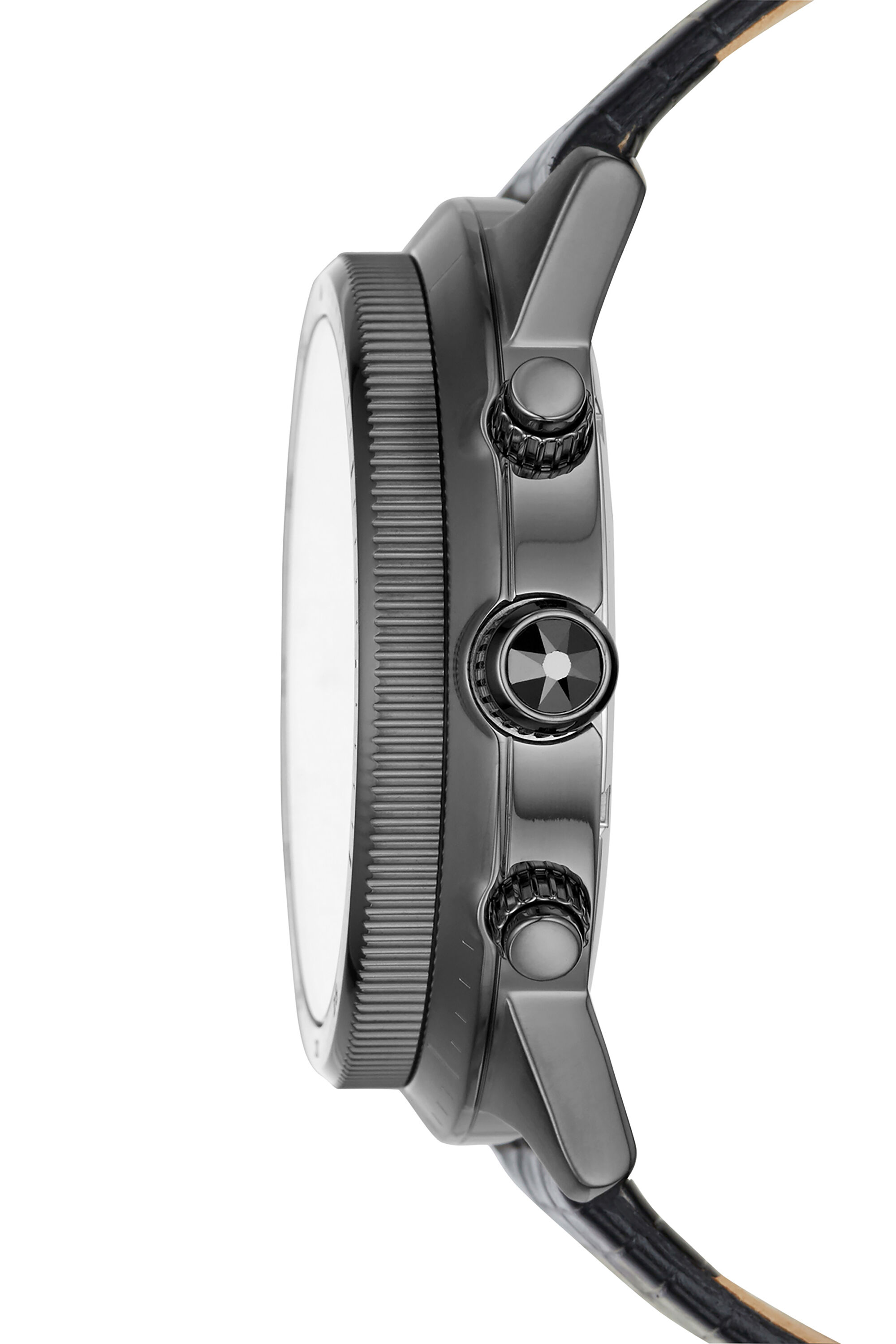 DZ4437 Man Black watch with hematite stones 50 mm Diesel
