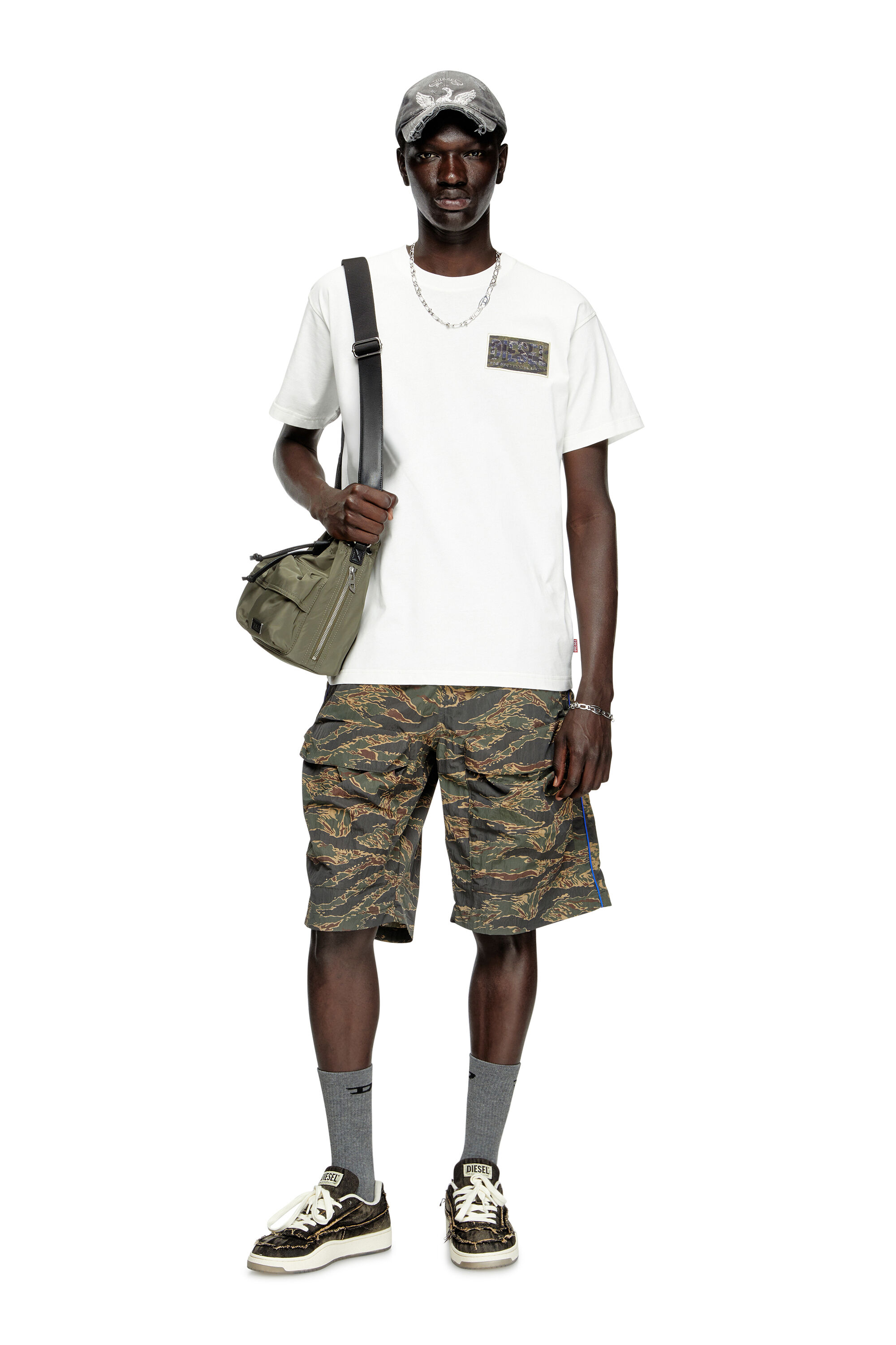 Diesel - MULTI-PKTS BUCKET X, Multi-Pkts-Sac seau multipoche en étoffe utilitaire Mixte in Vert - 6