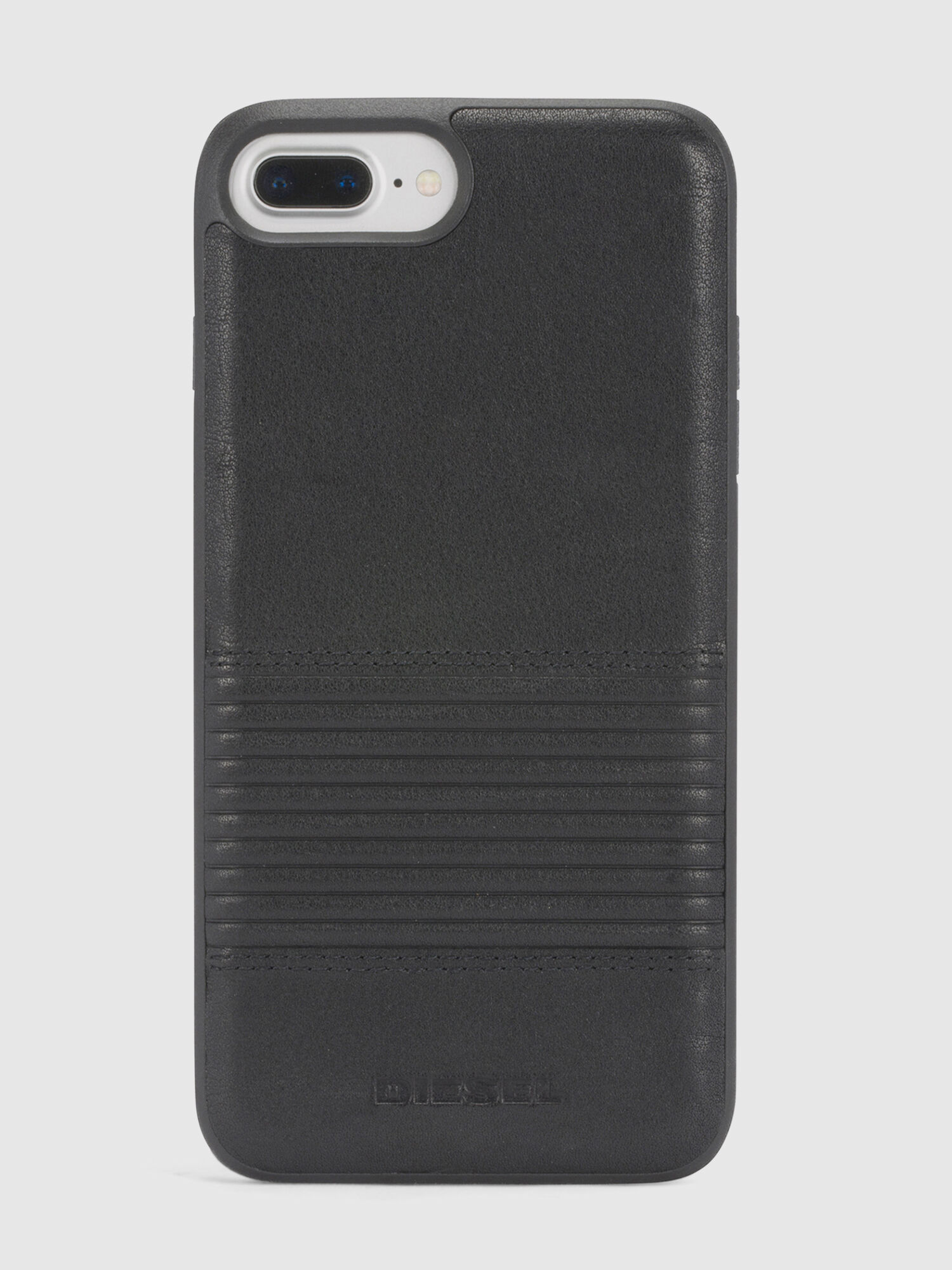 Diesel - BLACK LINED LEATHER IPHONE 8/7/6s/6 CASE, Coque en cuir noir doublé, iPhone 8/7/6s/6 Mixte in Noir - 2