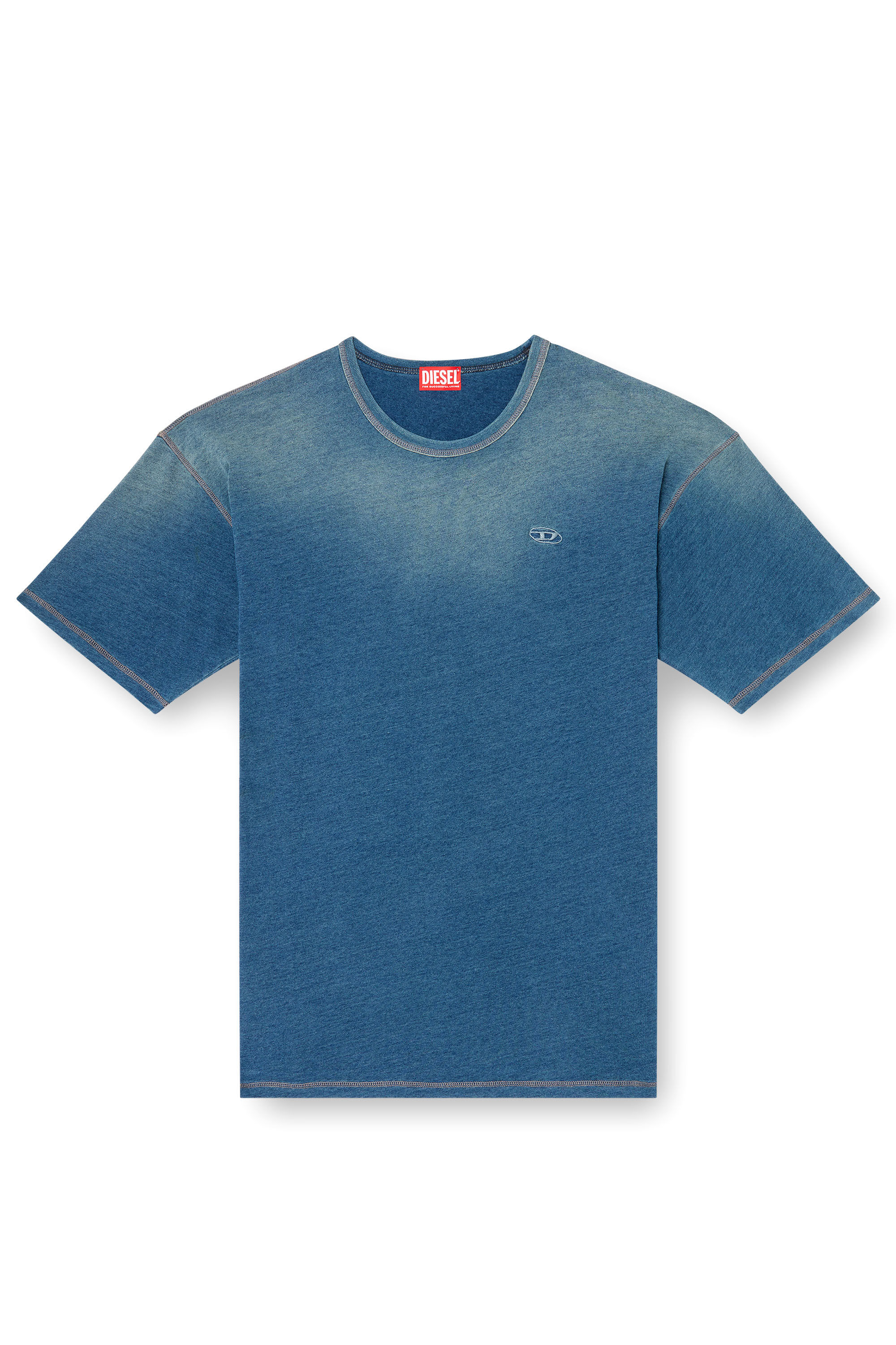 Diesel - T-BOXT-R11, T-shirt avec traitement par pulvérisation Homme in Bleu - 2