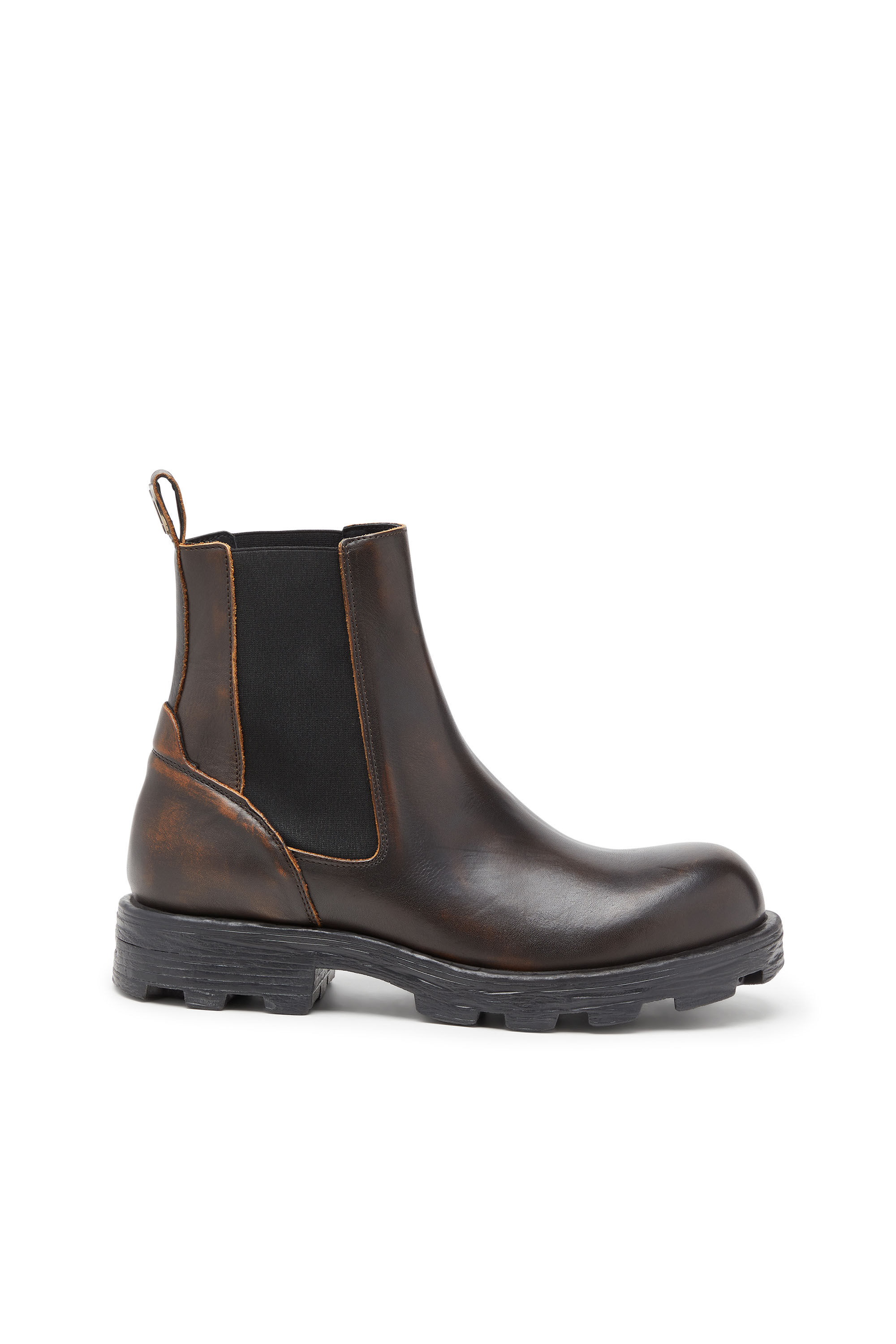Diesel - D-HAMMER CH, D-Hammer-Bottines Chelsea en cuir brossé Homme in Marron - 1