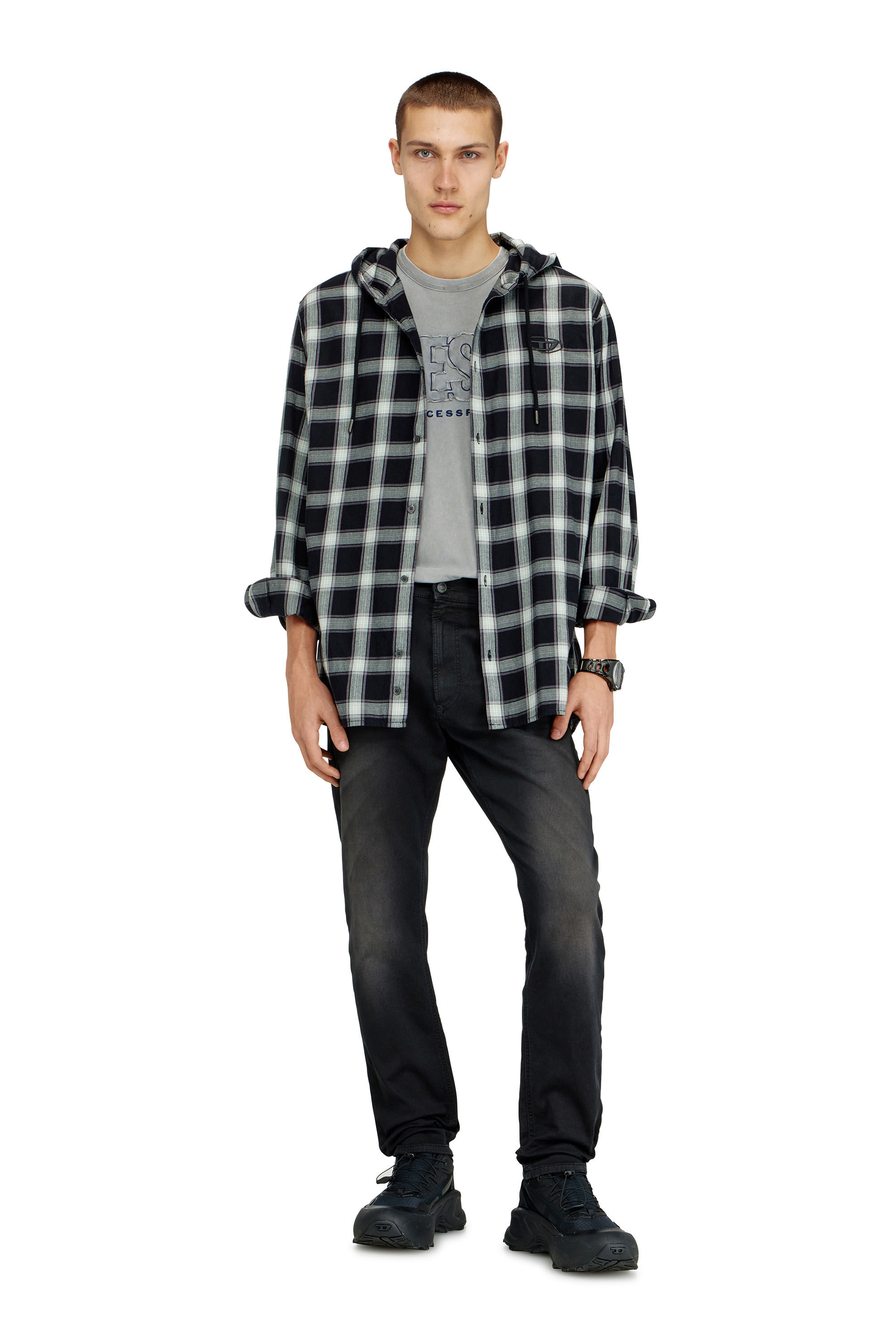 Diesel - Regular 2032 D-Krooley-BW Joggjeans&reg; 0670M Homme, Noir - Image 1