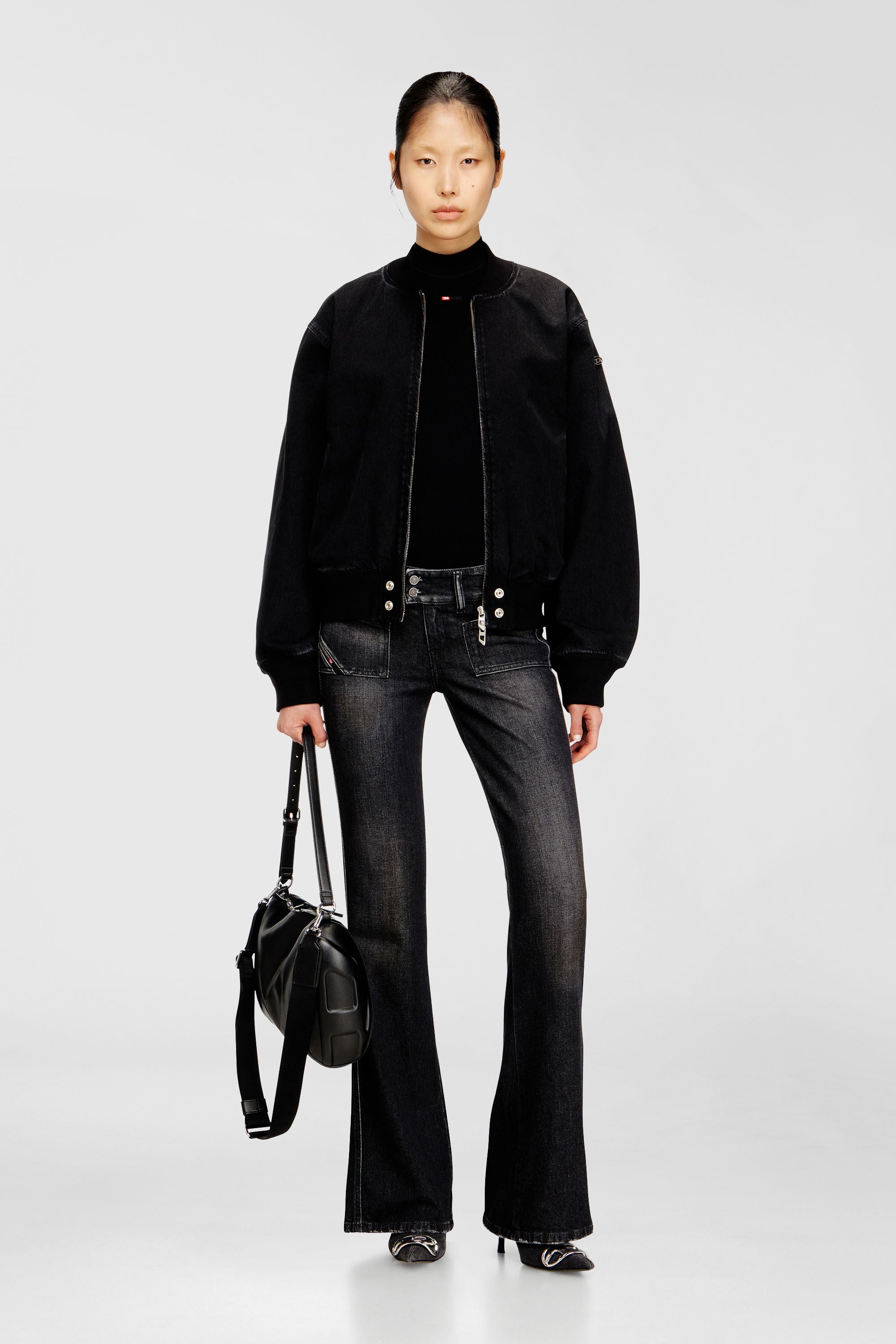 Diesel - D-GUZ, Blouson aviateur en denim Mixte in Noir - 7