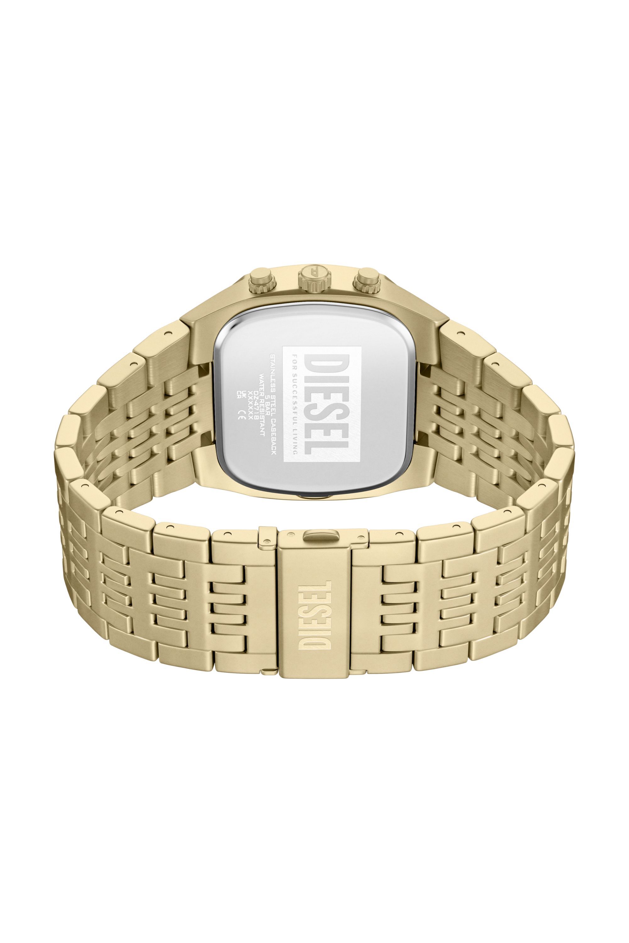 Diesel - DZ4718 WATCH, Montre Spiked Cushion en acier inoxydable coloris or Homme in Dor&eacute; - 4