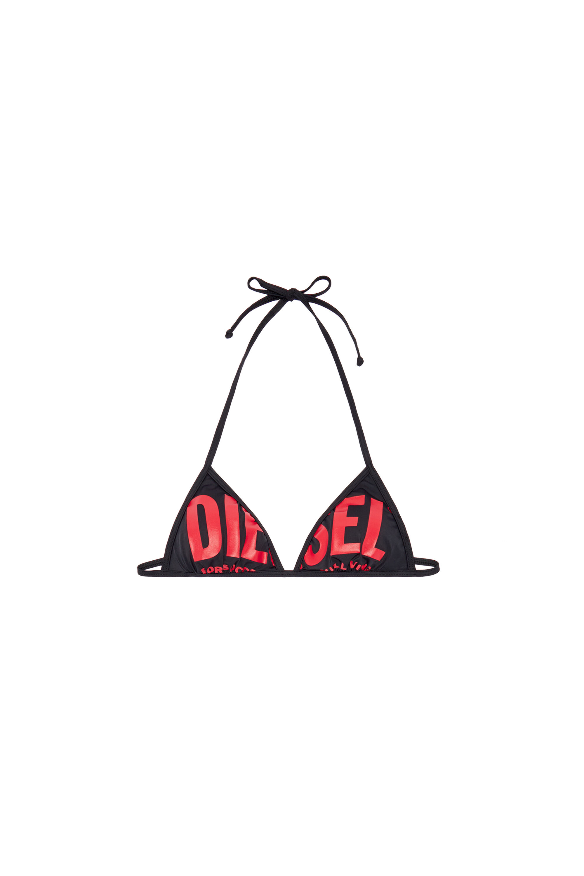 Diesel - BFB-SEES, Haut de bikini triangle avec logo oversize Femme in Noir - 4