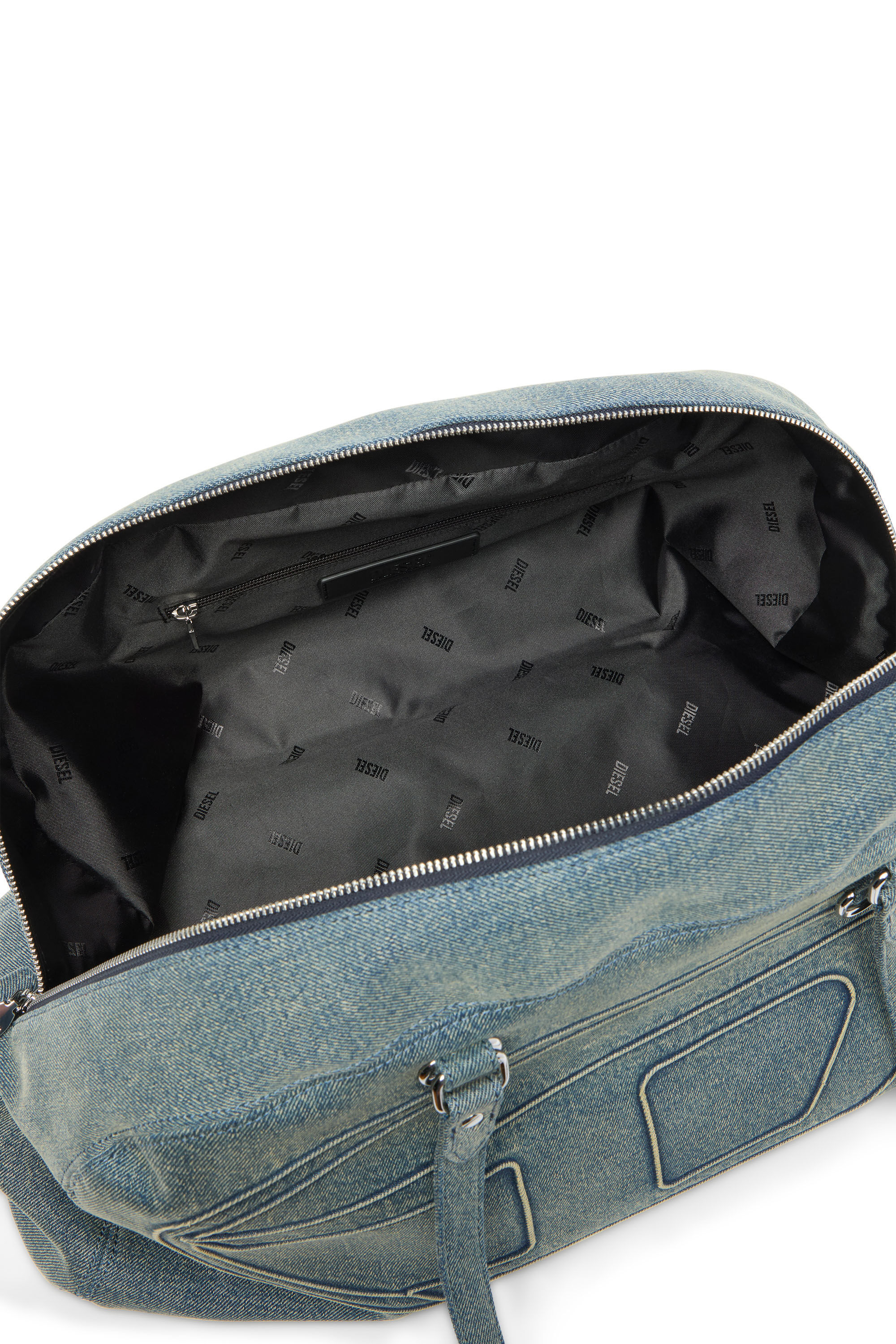 Diesel - 1DR DOME SOFT DUFFLE XL, Unisex's 1DR Dome-Duffle bag in denim with Oval D logo in Light Blue - 4