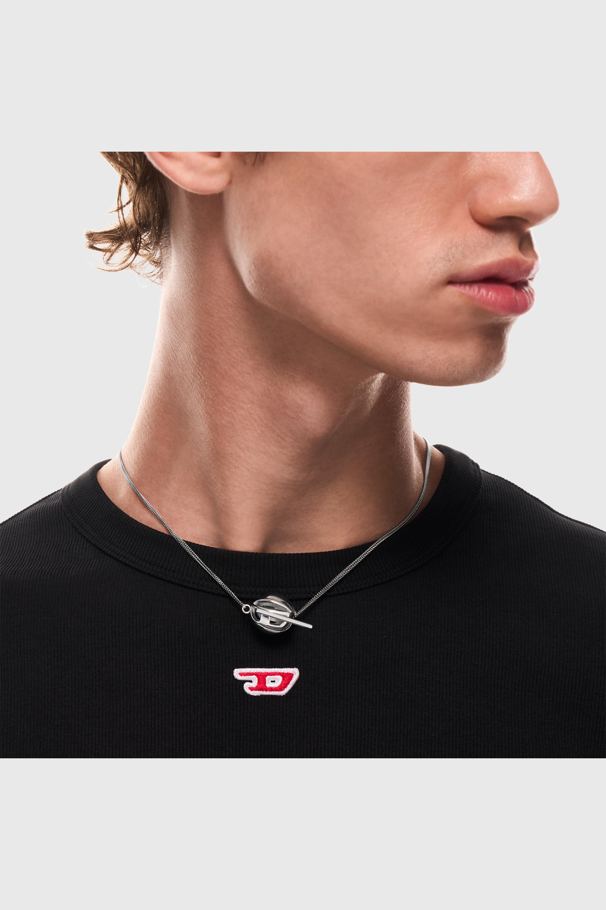 Diesel - DX1716040, Collier pendentif en acier inoxydable Mixte in Gris argent&eacute; - 3