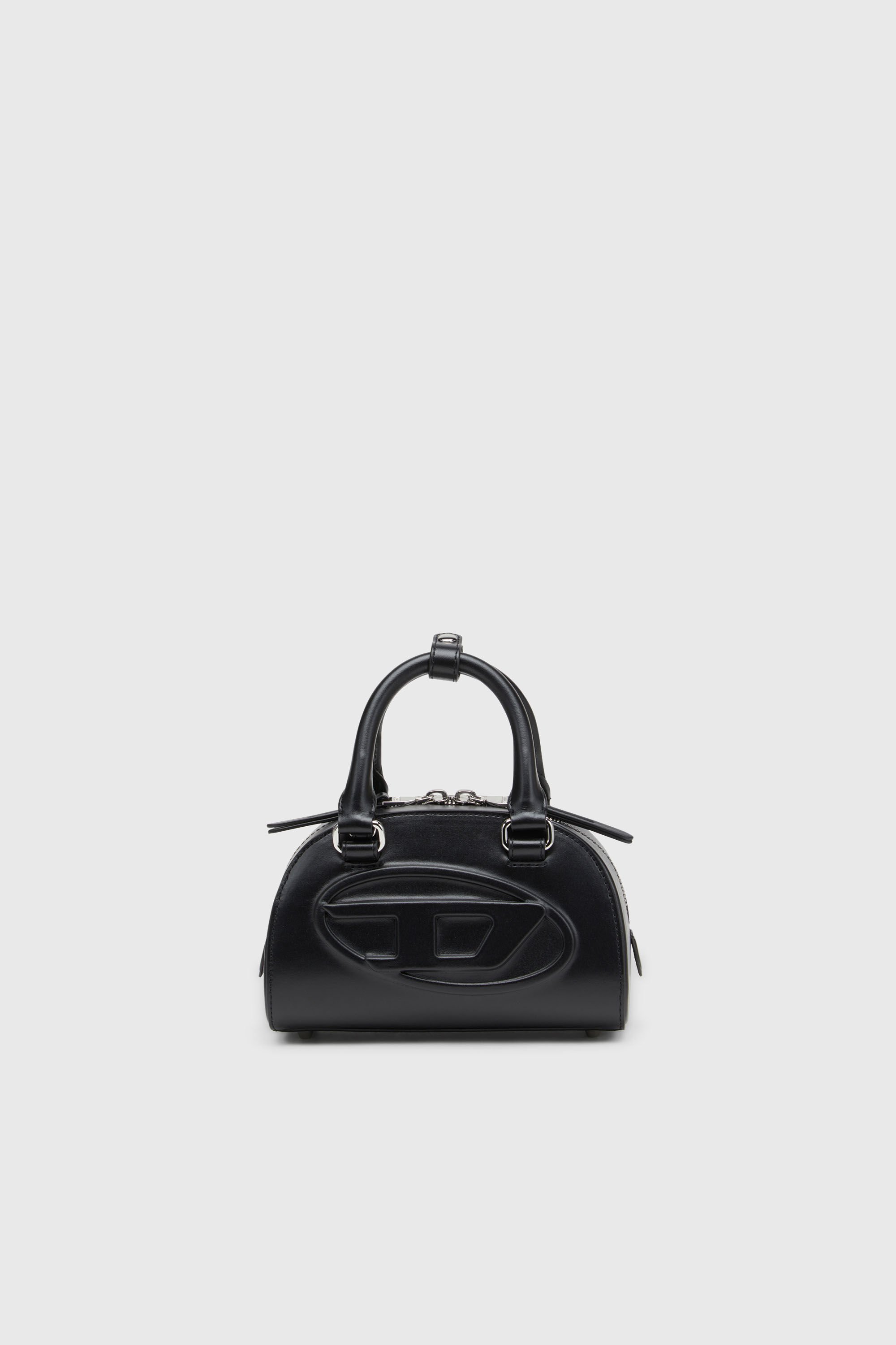 Diesel - 1DR DOME CROSSBODY, 1DR Dome - Petit sac bowling en cuir noir pour femme Femme in Noir - 2