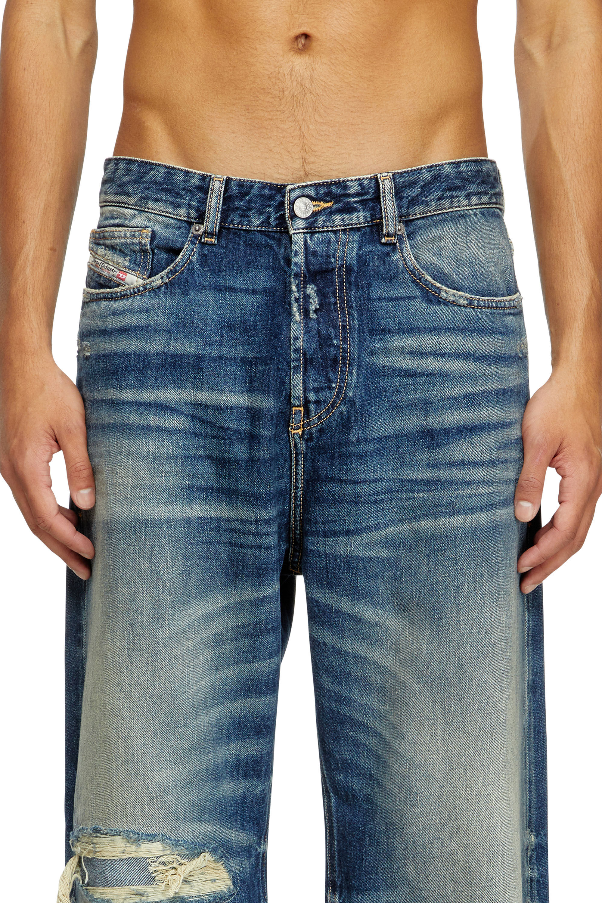 Diesel - Relaxed Jeans D-Rise 09J95 Homme, Bleu Foncé - Image 5