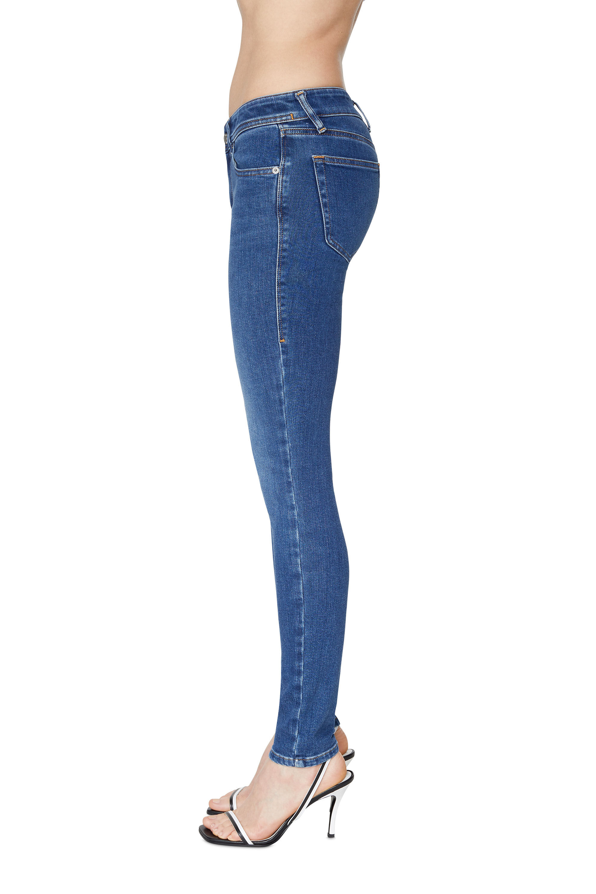 Diesel - 2018 SLANDY-LOW 09C21 Super skinny Jeans, Bleu moyen - Image 5