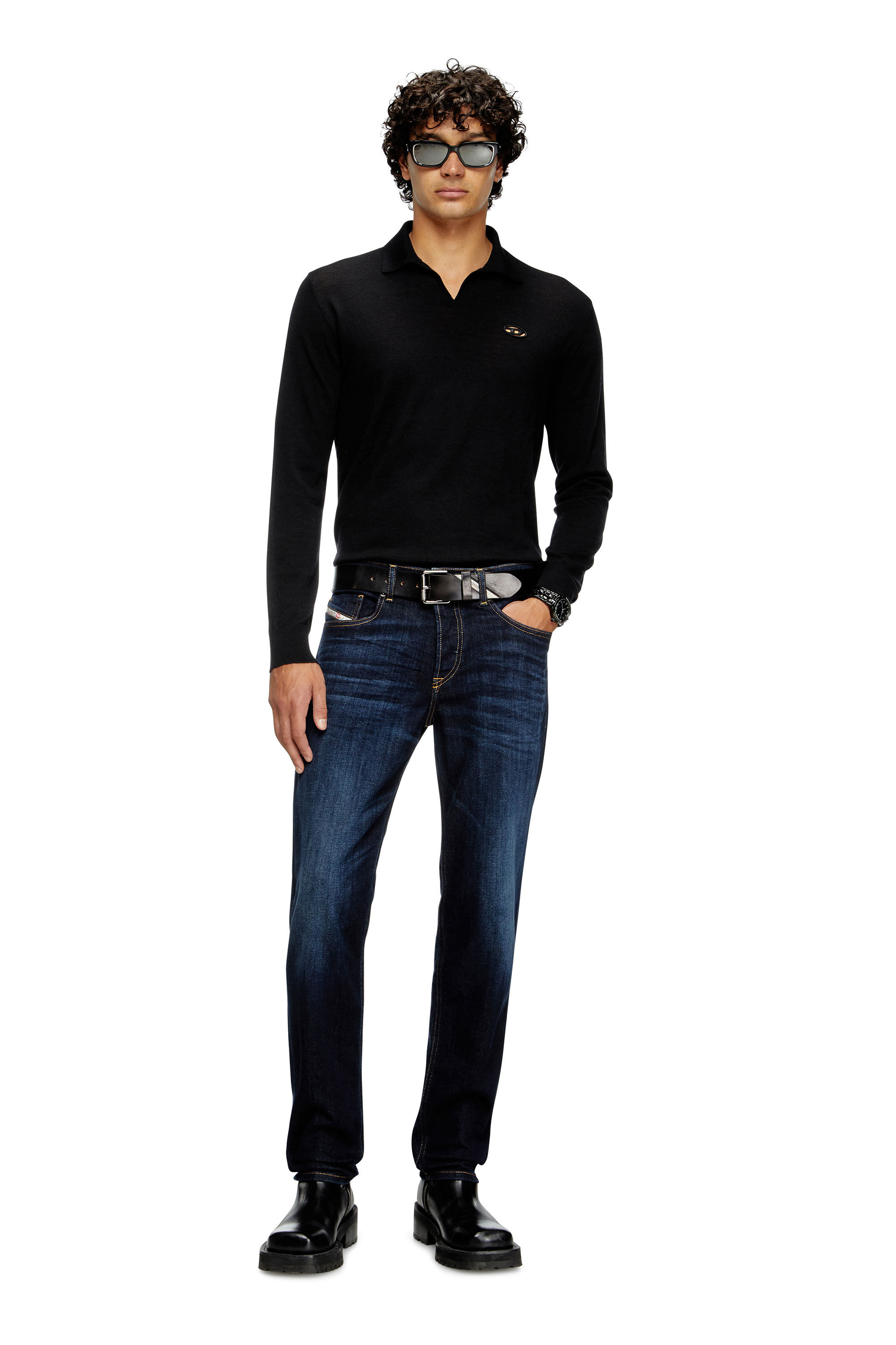 Diesel - Regular Jeans 2023 D-Finitive 009ZS Homme, Bleu Foncé - Image 1