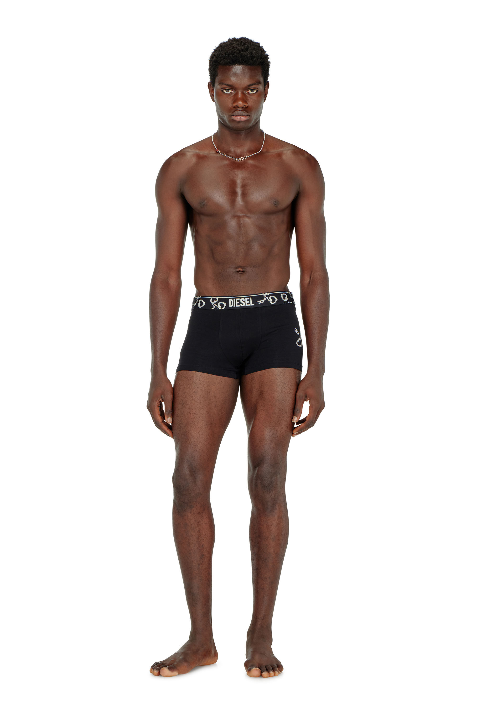 Diesel - DAMIEN-GFT-3PACK, Lot de trois boxers avec motif menottes Homme in Noir - 1